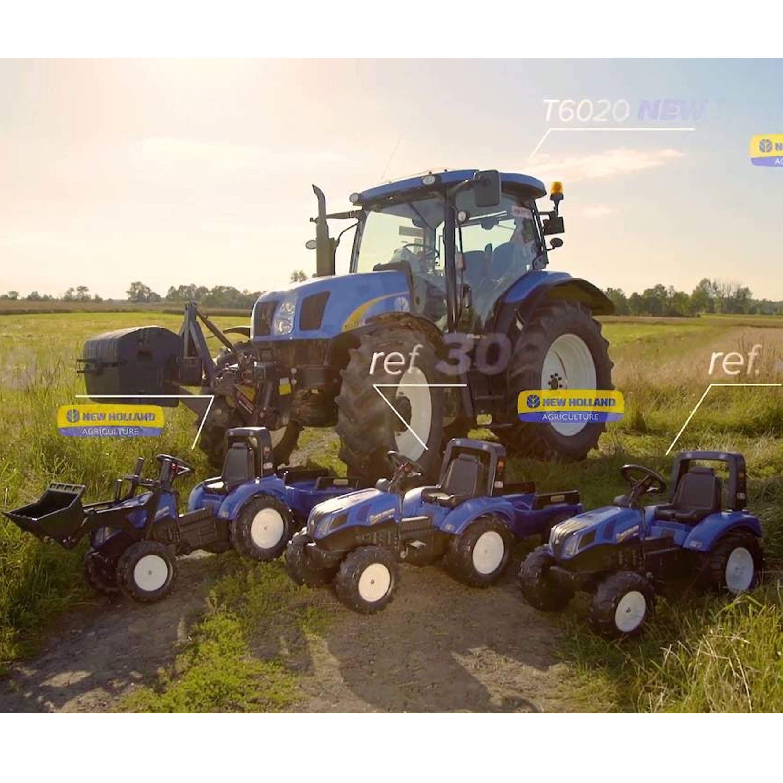 FALK New Holland T8 traktor na pedale s prikolicom, za djecu od 3 do 7 godina - Slika 5