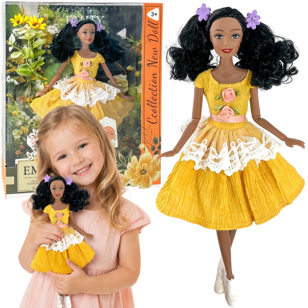 WOOPIE ROYAL Emi Doll 32 cm Fashionable Outfit and Beautiful Black Hair