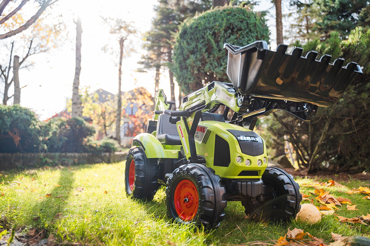 FALK CLAAS Pedal Tractor with Trailer, Bucket and Dozer from 3 Years - Slika 7
