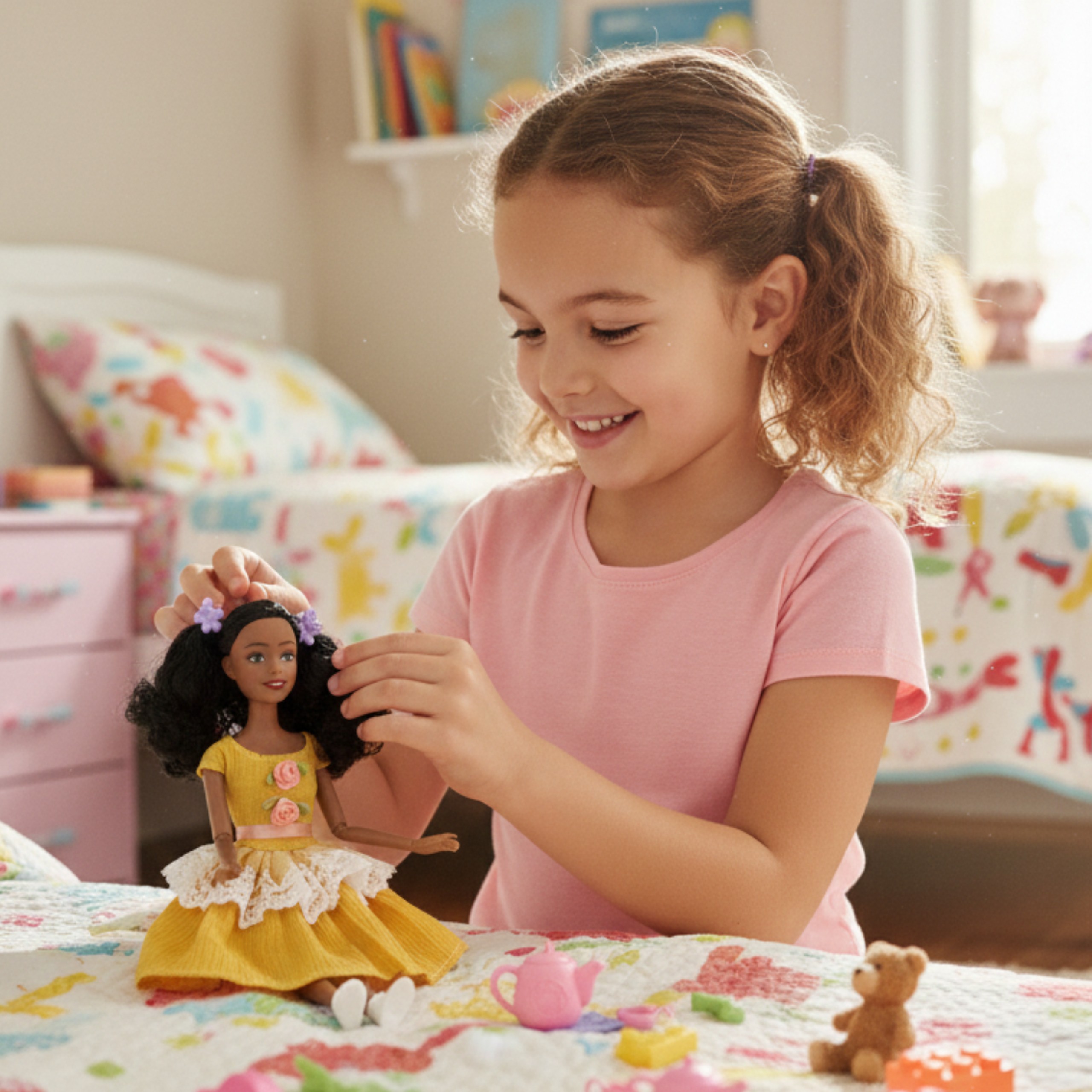 WOOPIE ROYAL Emi Doll 32 cm Fashionable Outfit and Beautiful Black Hair - Slika 2