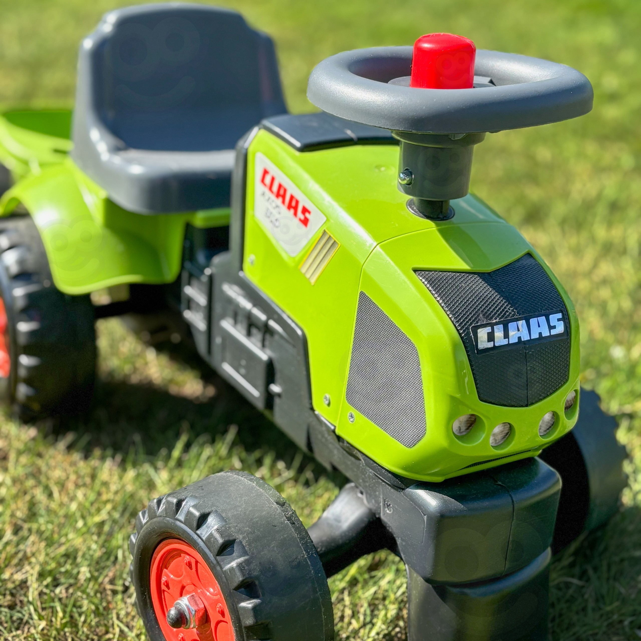 FALK Baby Claas Axos 310 Green Tractor with Trailer from 1 year - Slika 5