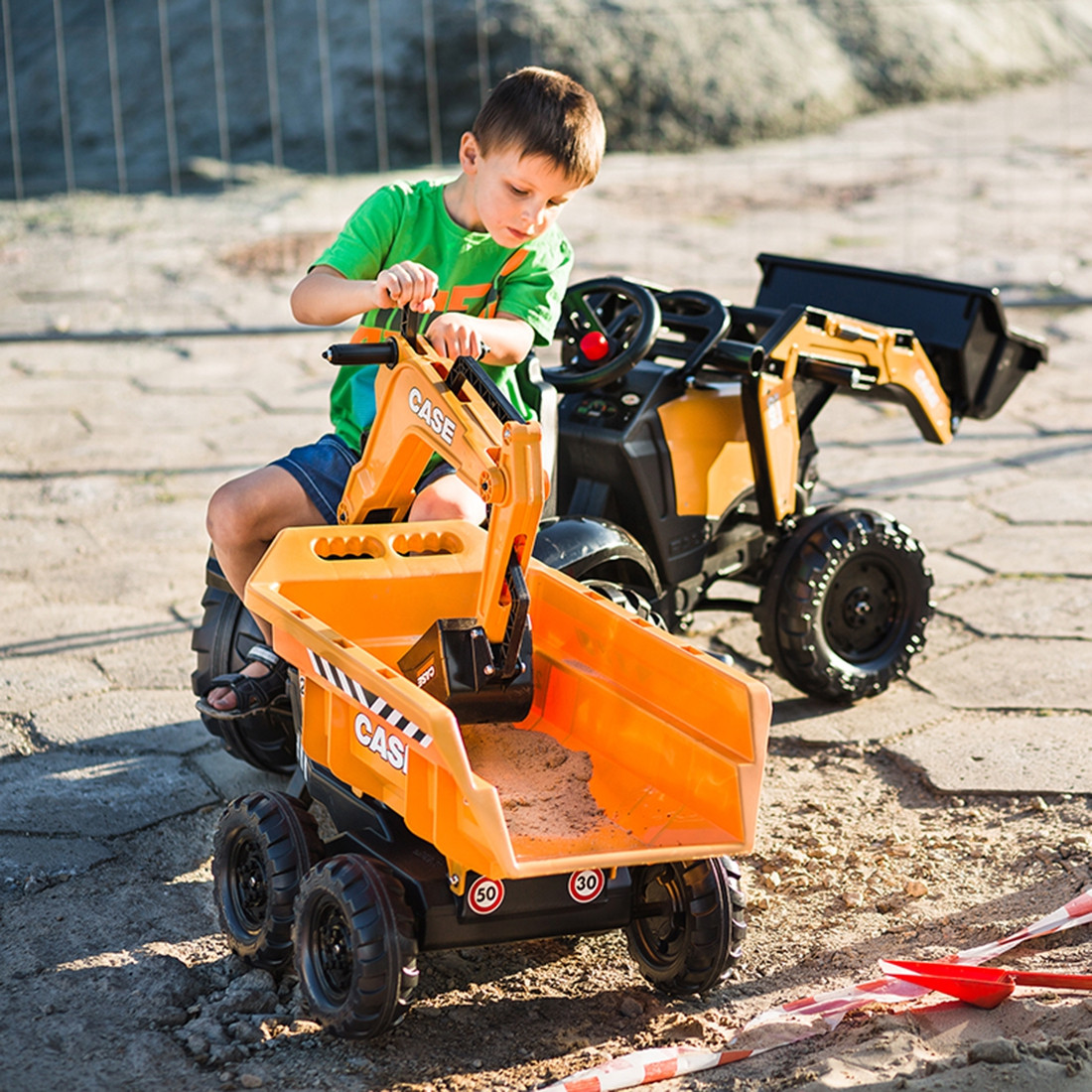 FALK Traktor s prikolicom Case IH, narančasti, s utovarnom žlicom, 3–7 godina - Slika 3