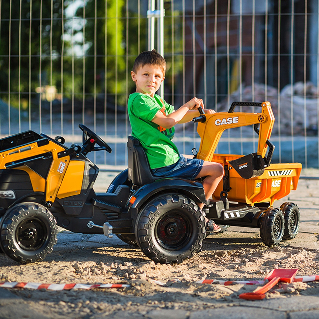 FALK Traktor s prikolicom Case IH, narančasti, s utovarnom žlicom, 3–7 godina - Slika 5
