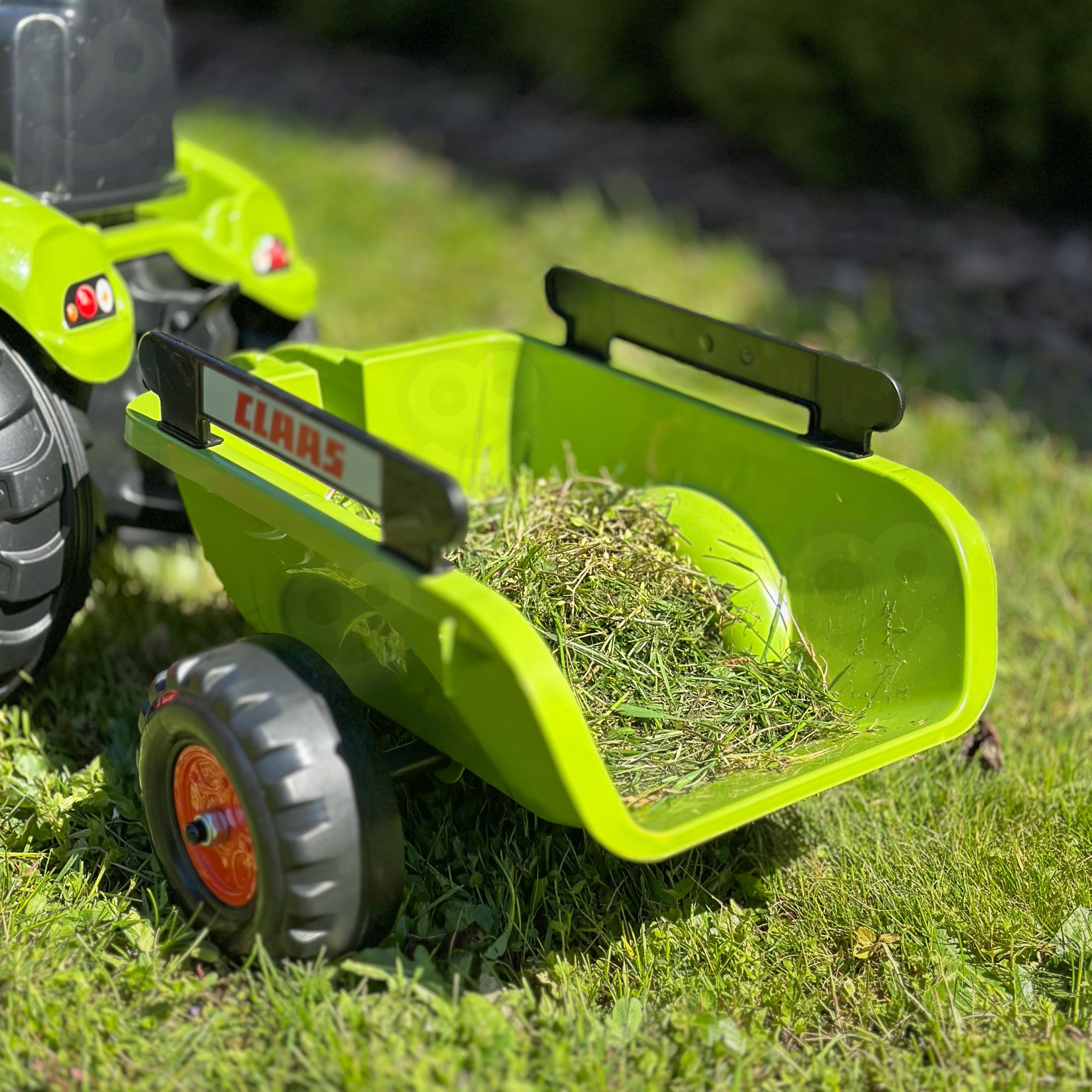 FALK Claas Green Pedal Tractor with Horn and Trailer 2-5 Years - Slika 7