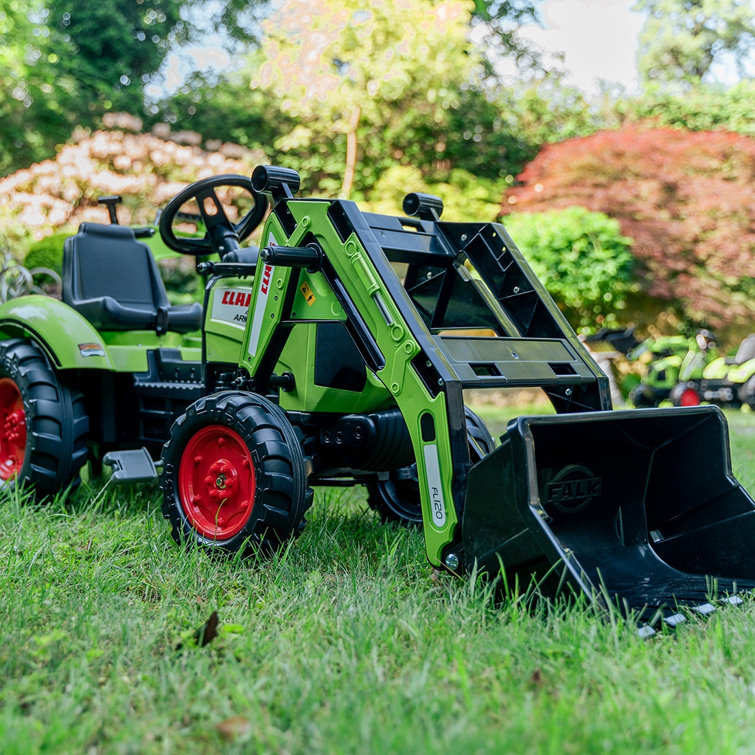 FALK Claas Axos 330 Pedal Tractor with Excavator and Trailer 3-7 years - Slika 6