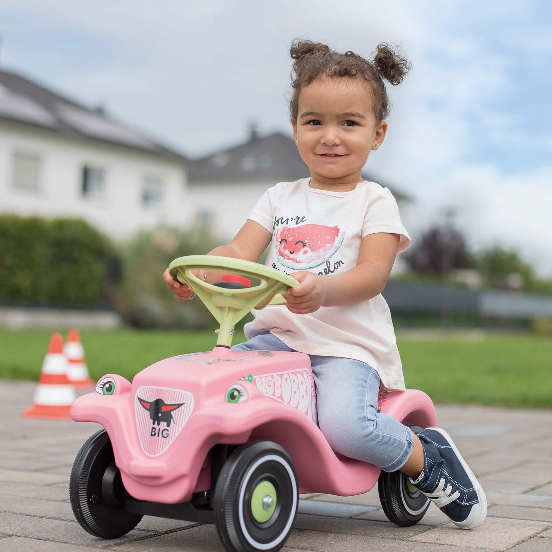 BIG Bobby Car Classic Flower Pink Ride-On - Slika 3