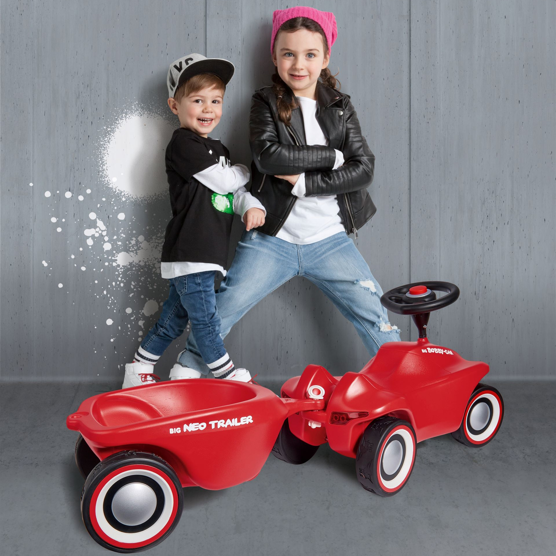 BIG Bobby Car Neo Ride-on Trailer, Red - Slika 6
