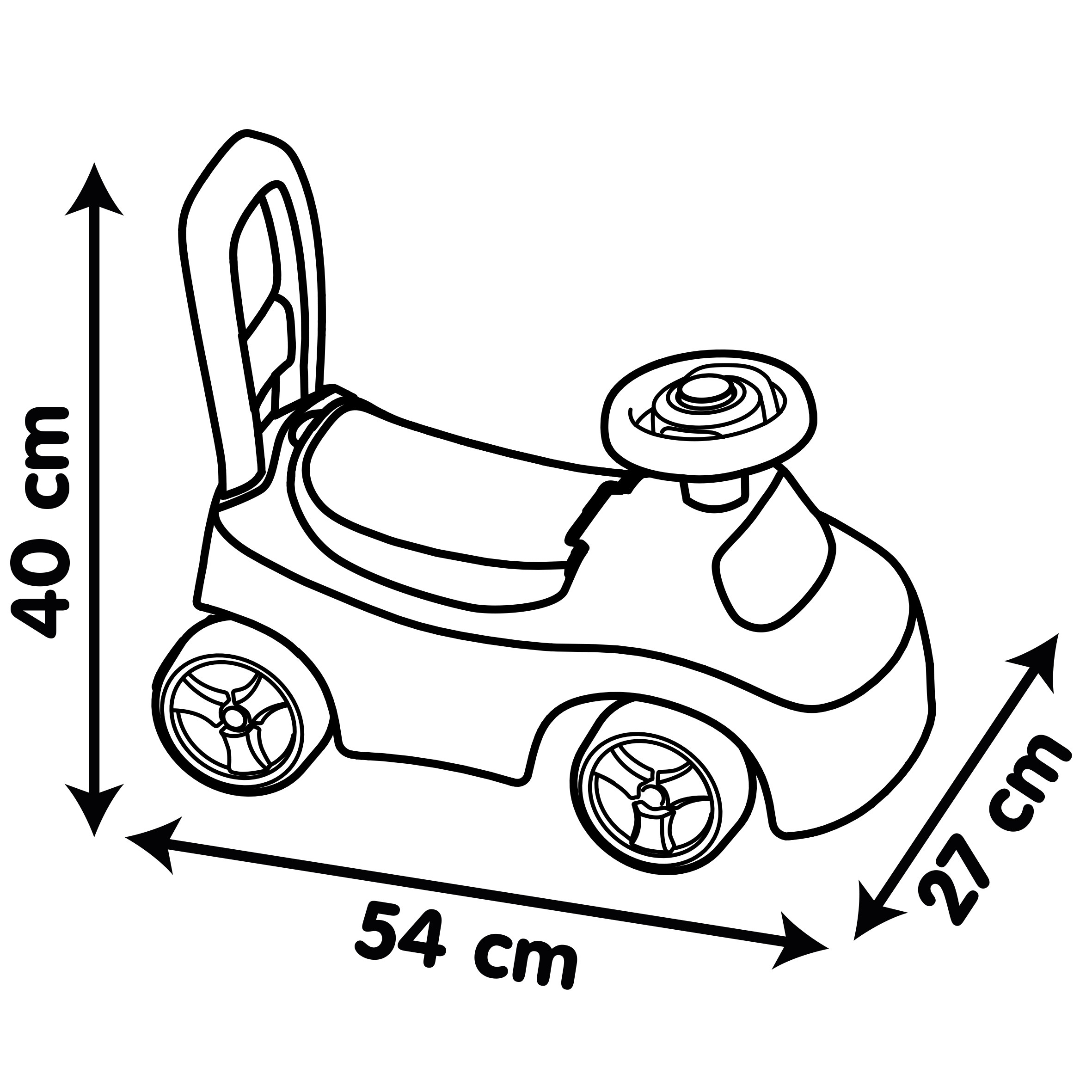 Smoby Red Ride-On with Horn - Slika 7