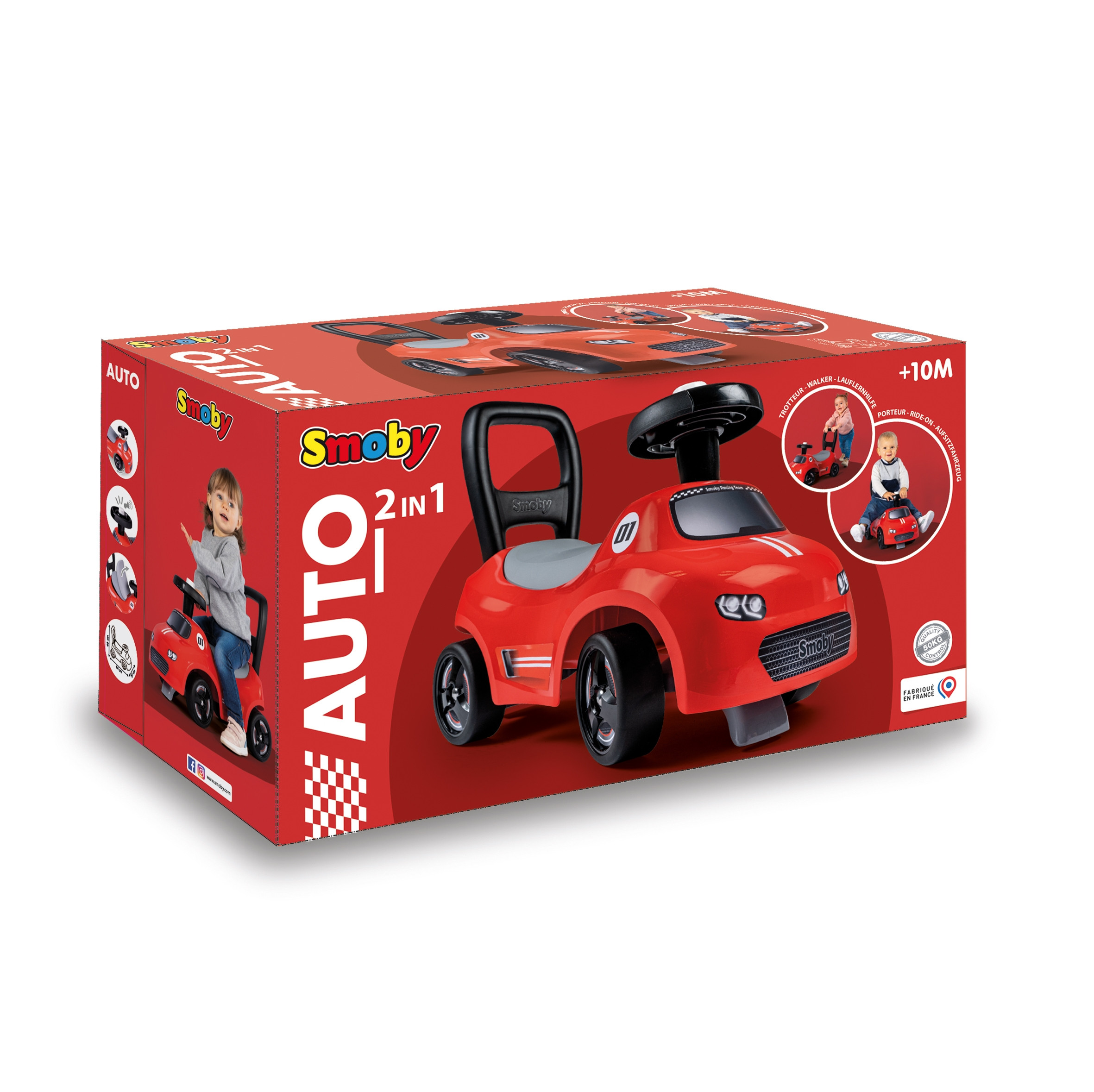 Smoby Red Ride-On with Horn - Slika 8