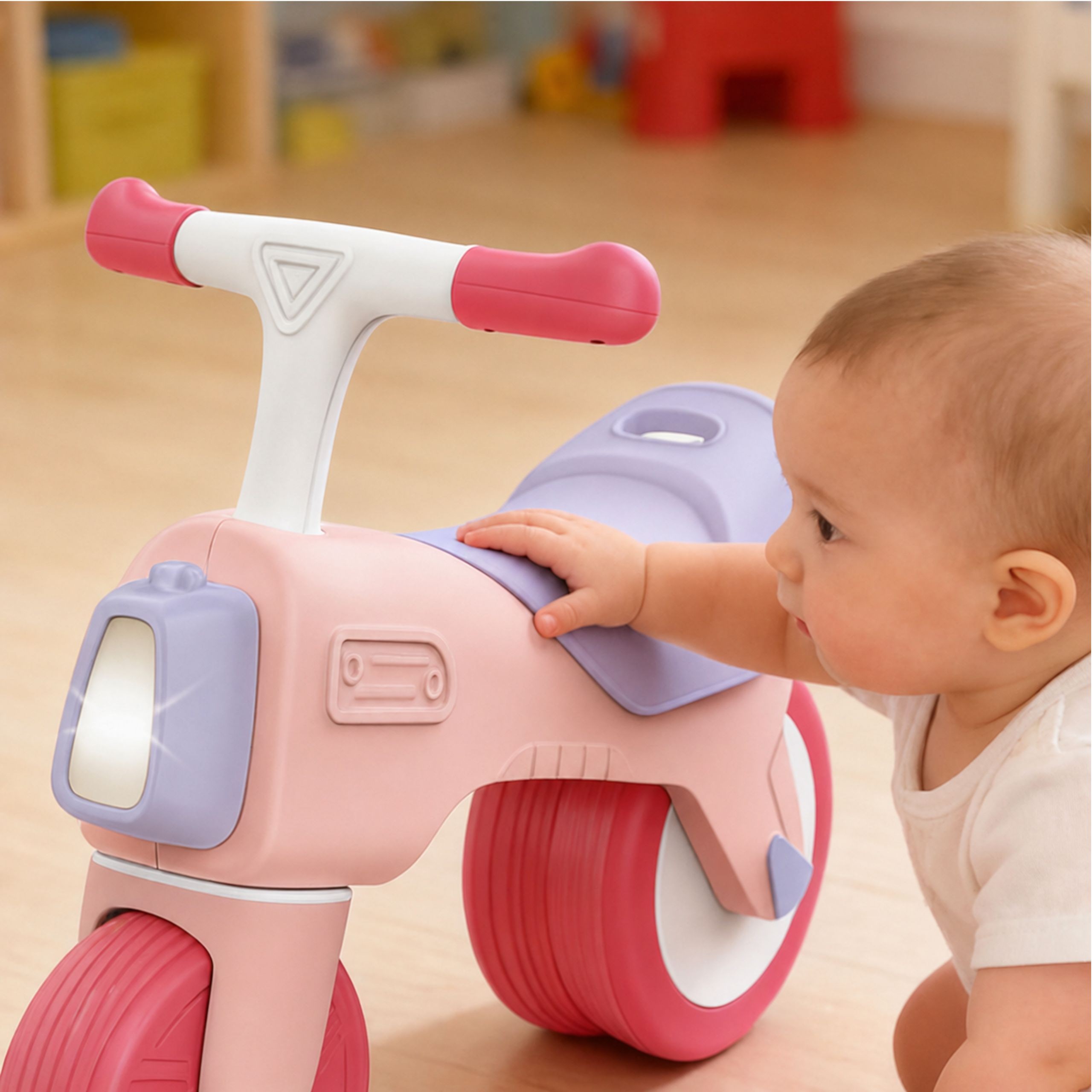 WOOPIE Balance Bike Ride-On Sound 18m+ Pink - Slika 3