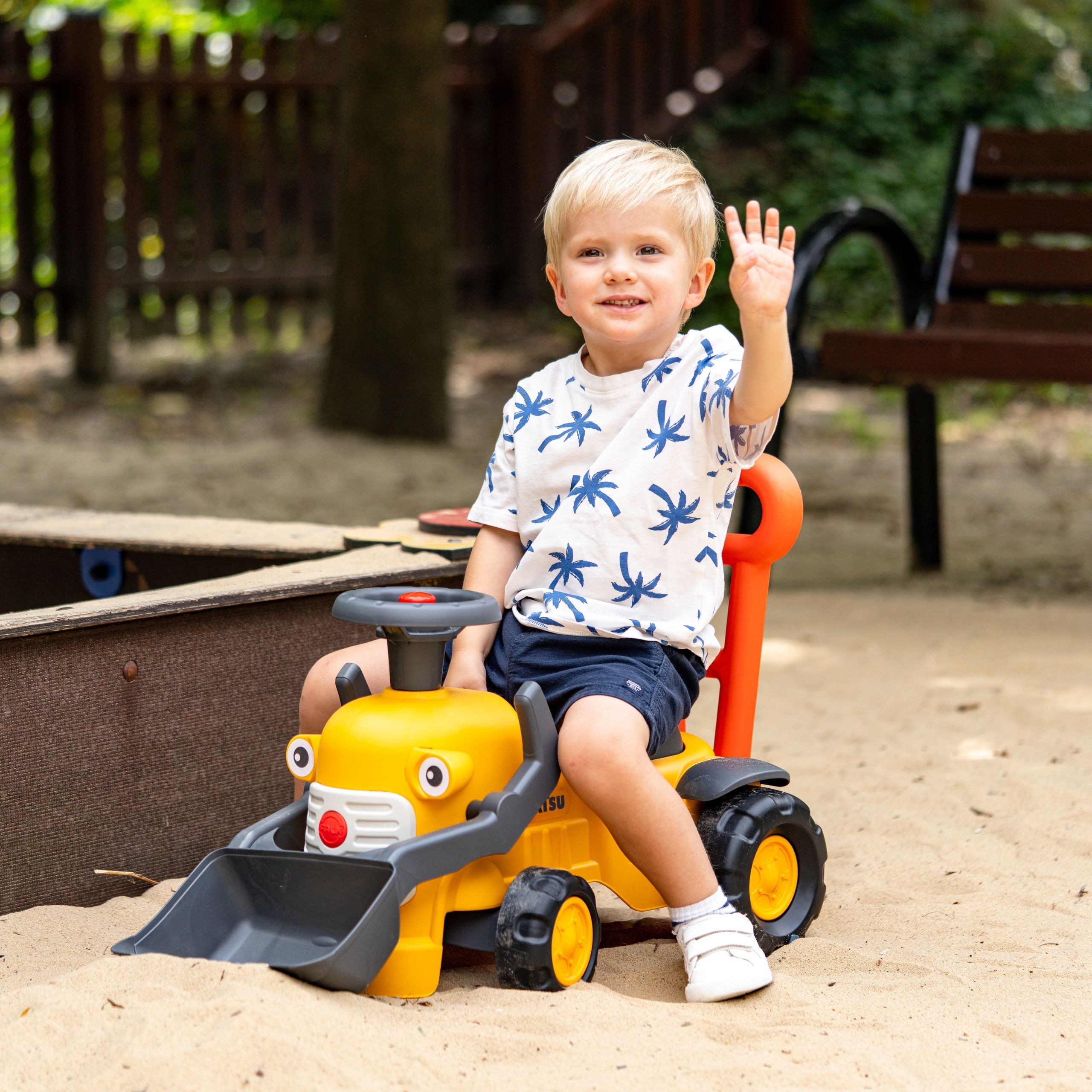 FALK Komatsu Ride-on Tractor Excavator with Bucket and Horn 1-3 Years - Slika 7