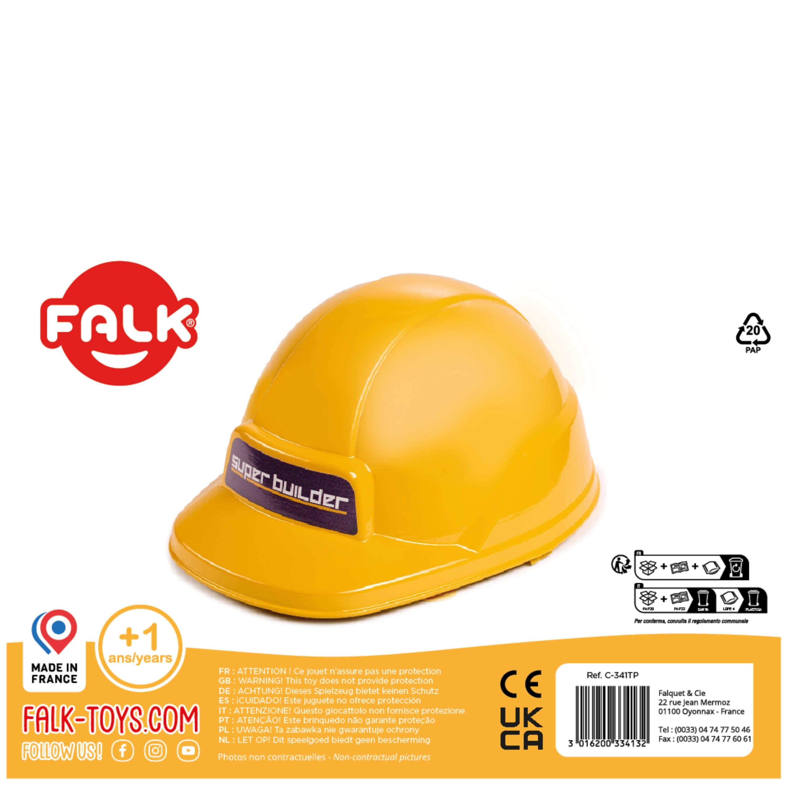 FALK Yellow Helmet Class 3-7 Years - Slika 3