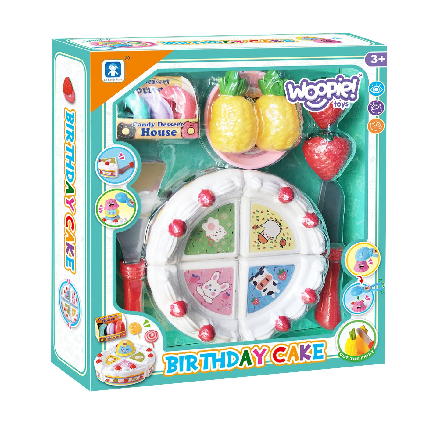 WOOPIE Birthday Cake and Sliced Fruit with Sweets - Slika 7