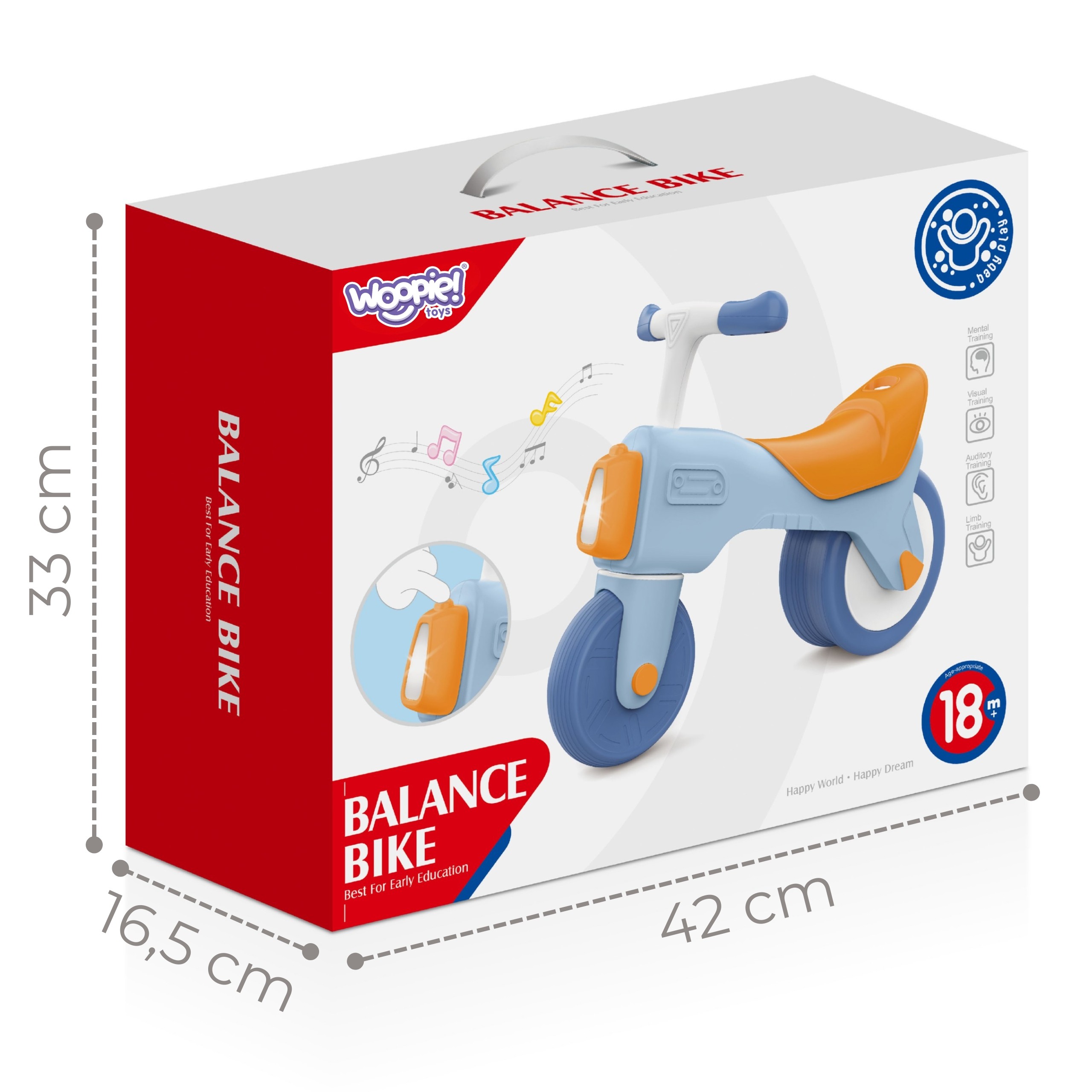 WOOPIE Balance Bike Ride-on Sound Light 18m+ - Slika 7