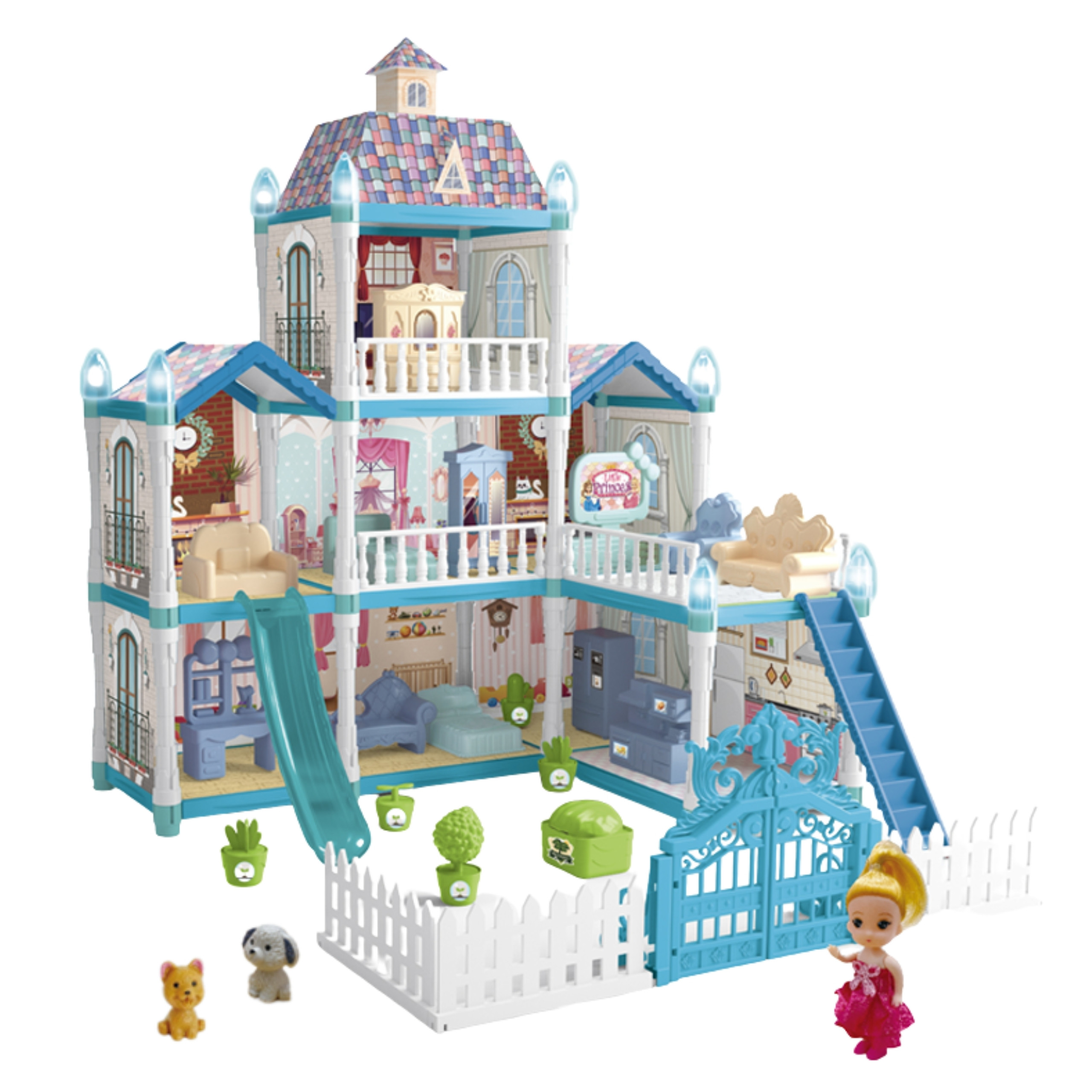 WOOPIE Winter Garden Dollhouse with Accessories and Illuminated Doll 191 pcs. - Slika 2