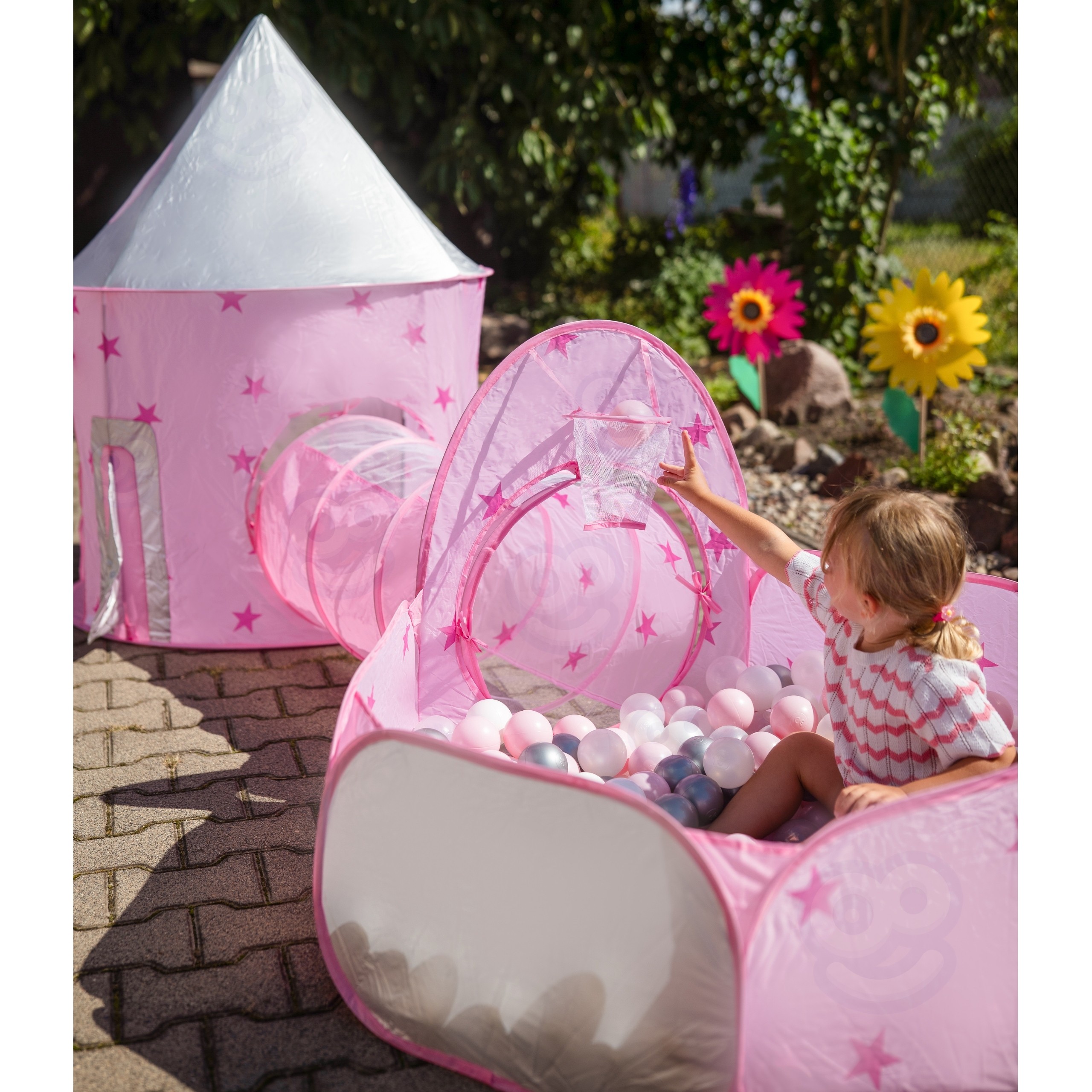 WOOPIE 3-in-1 Tent Princess Palace XXL House Tunnel Dry Pool - Slika 4