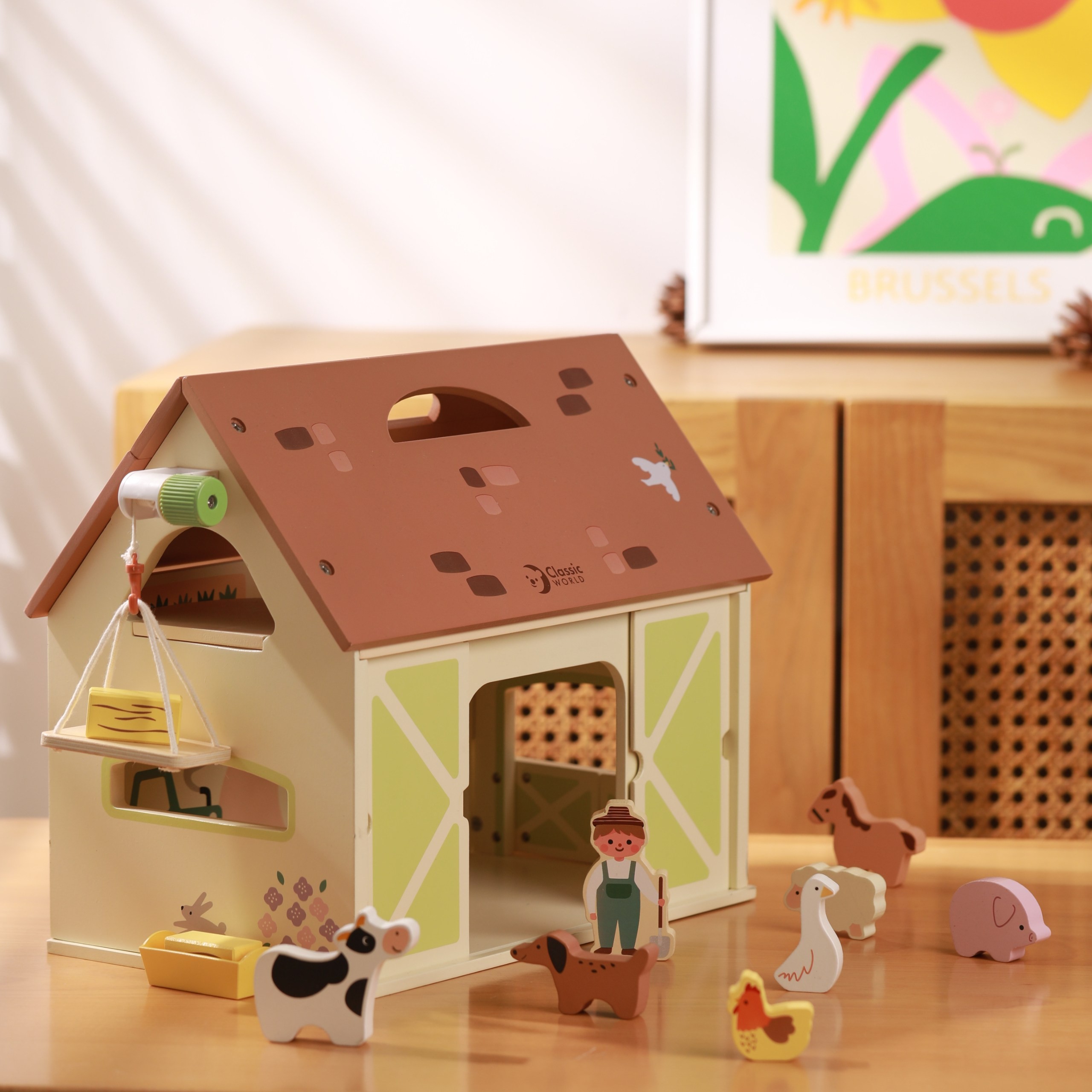 CLASSIC WORLD Wooden Farm House Vintage Figure Set 17 pcs. - Slika 2