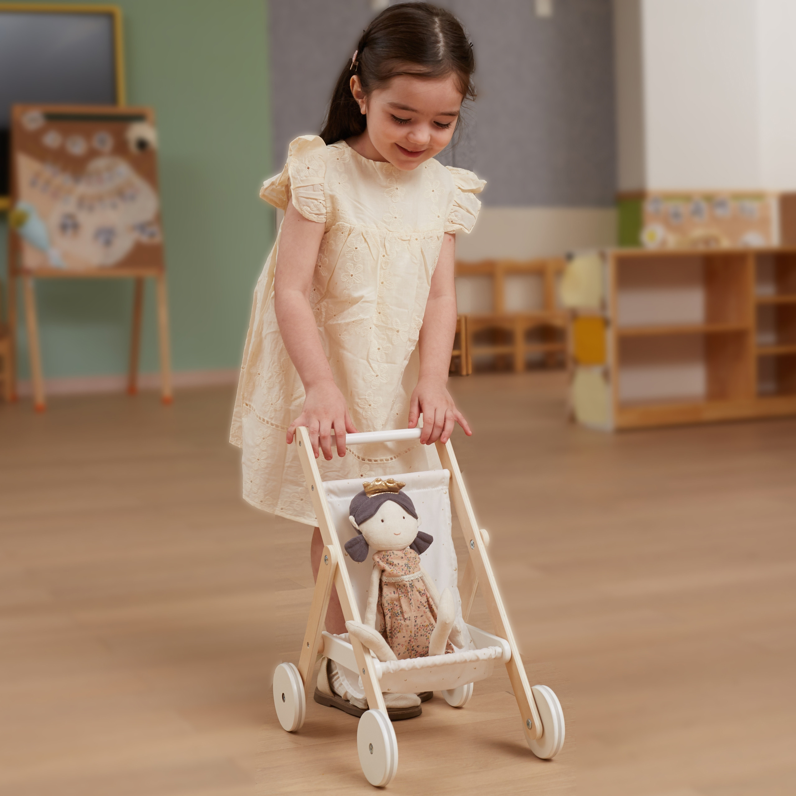VIGA PolarB Wooden Doll Stroller - Slika 2