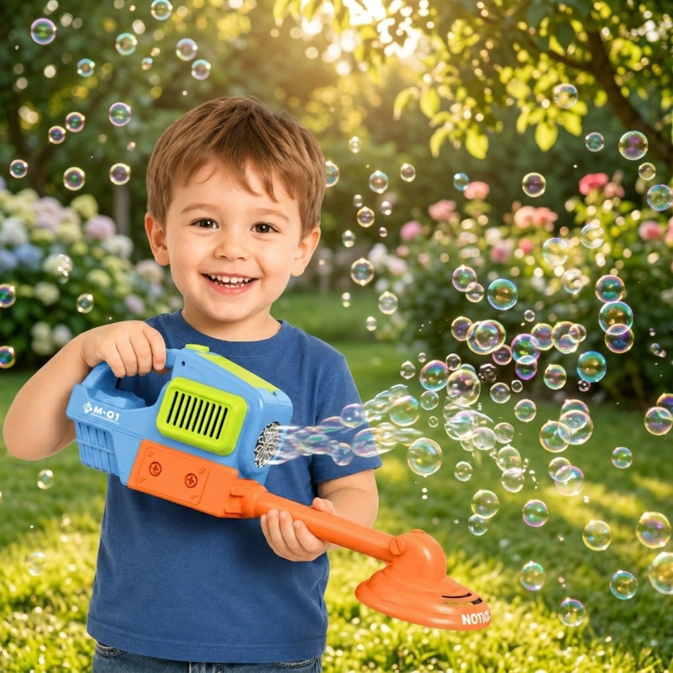 WOOPIE Hand Lawn Mower Bubble Machine Blue - Slika 4