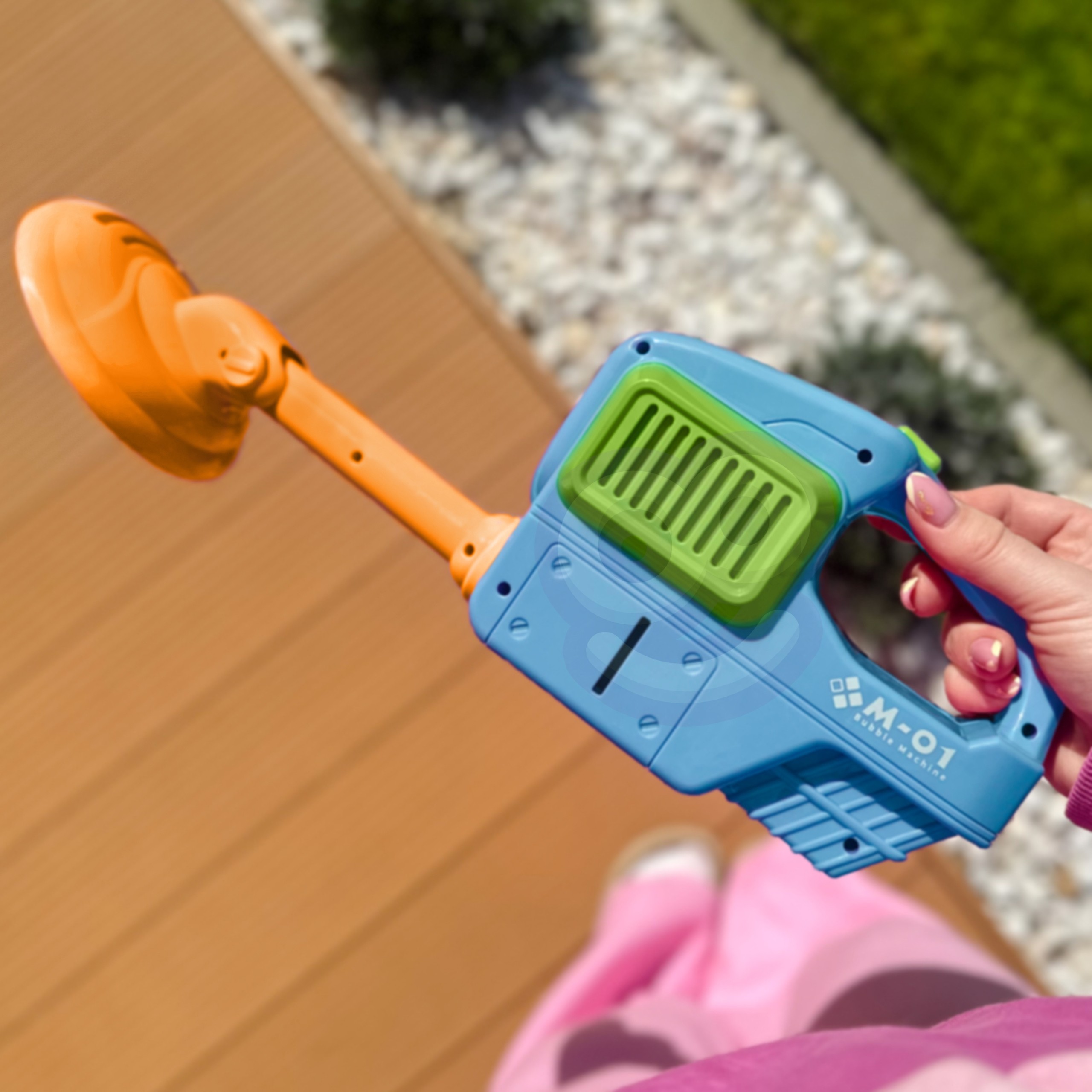 WOOPIE Hand Lawn Mower Bubble Machine Blue - Slika 5