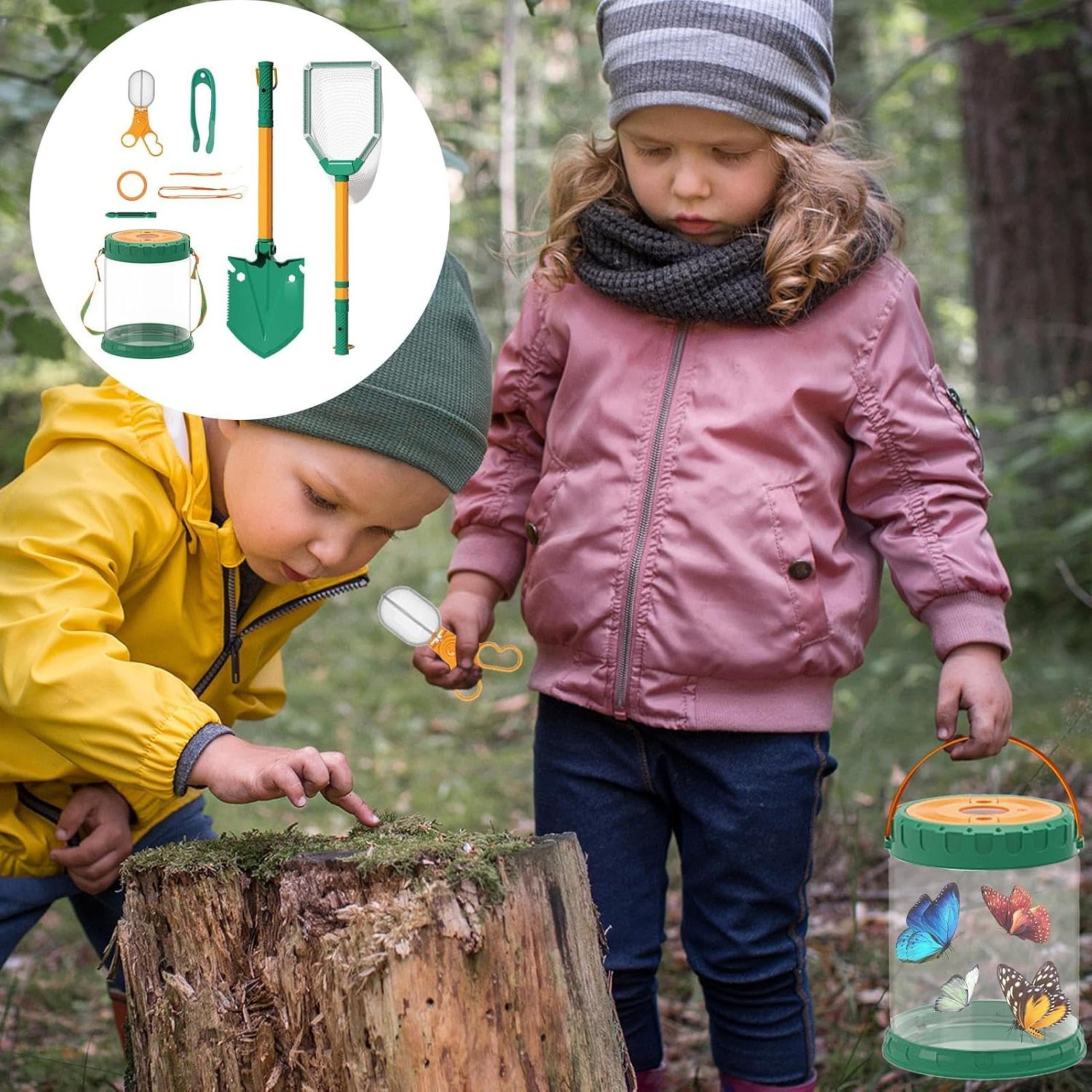 WOOPIE Discovery Little Nature Explorer Set Insect Net Butterfly Fish Container - Slika 3