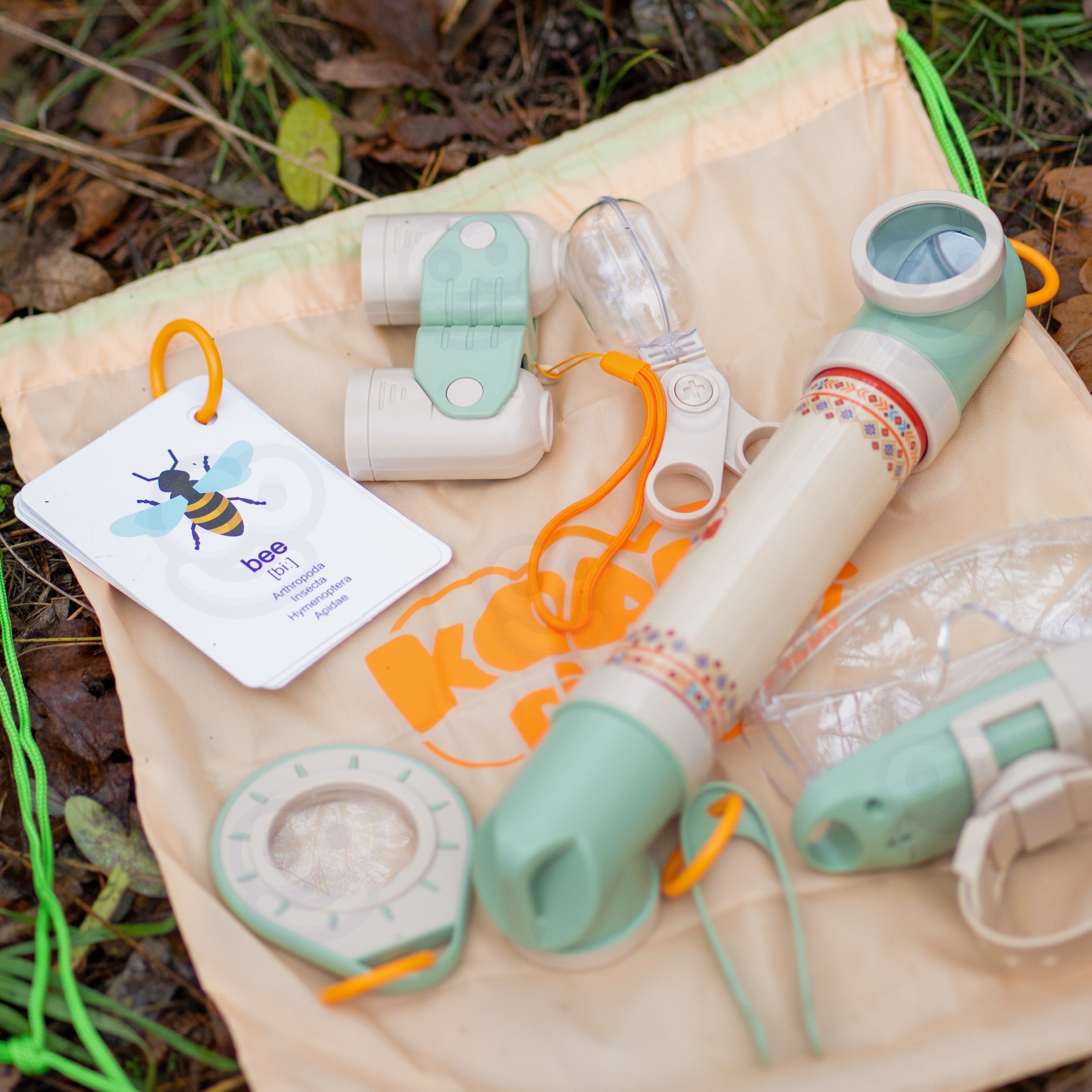 WOOPIE Discovery Little Explorer's Set Binoculars Compass Insect Net Butterflies Flashlight - Slika 5
