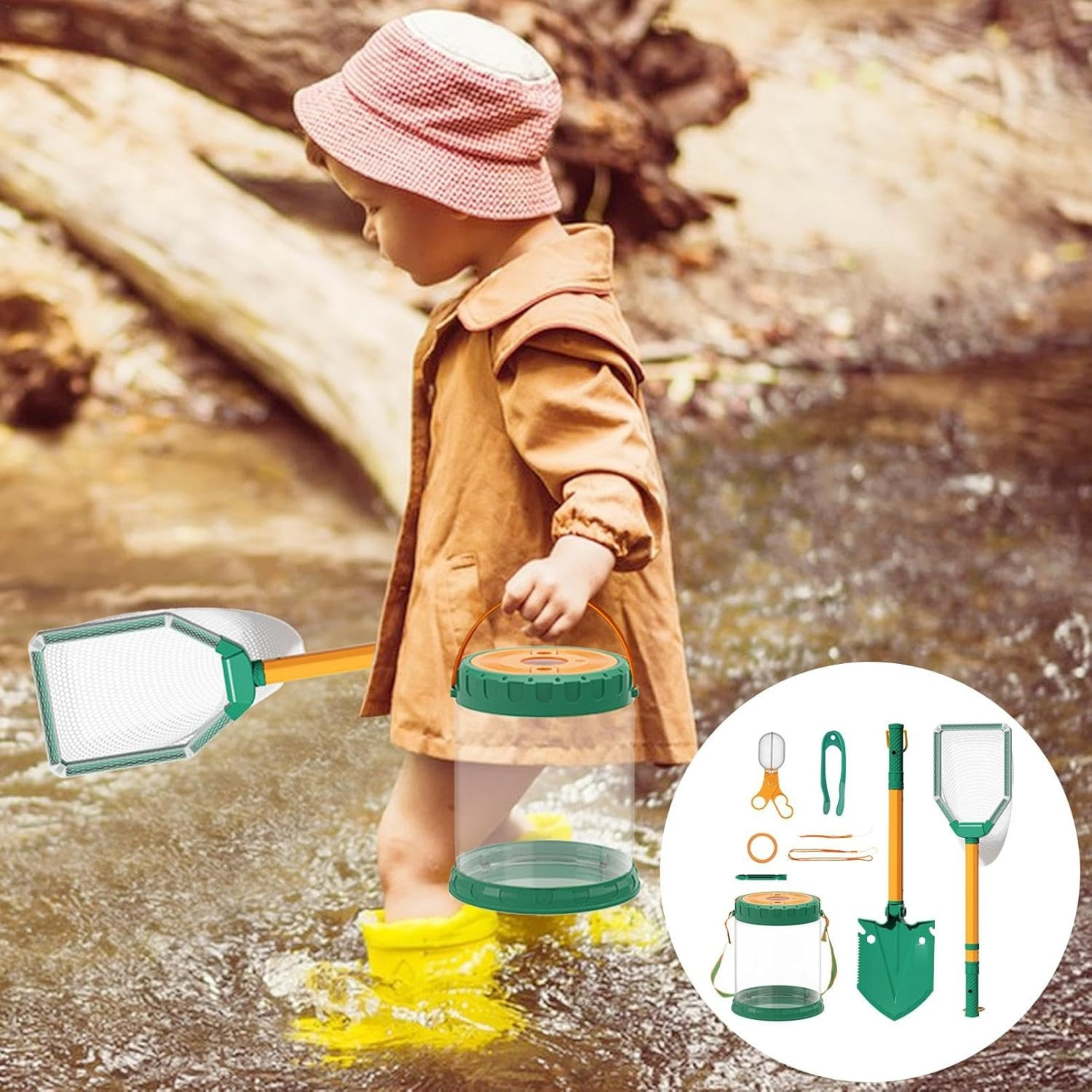 WOOPIE Discovery Little Nature Explorer Set Insect Net Butterfly Fish Container - Slika 4