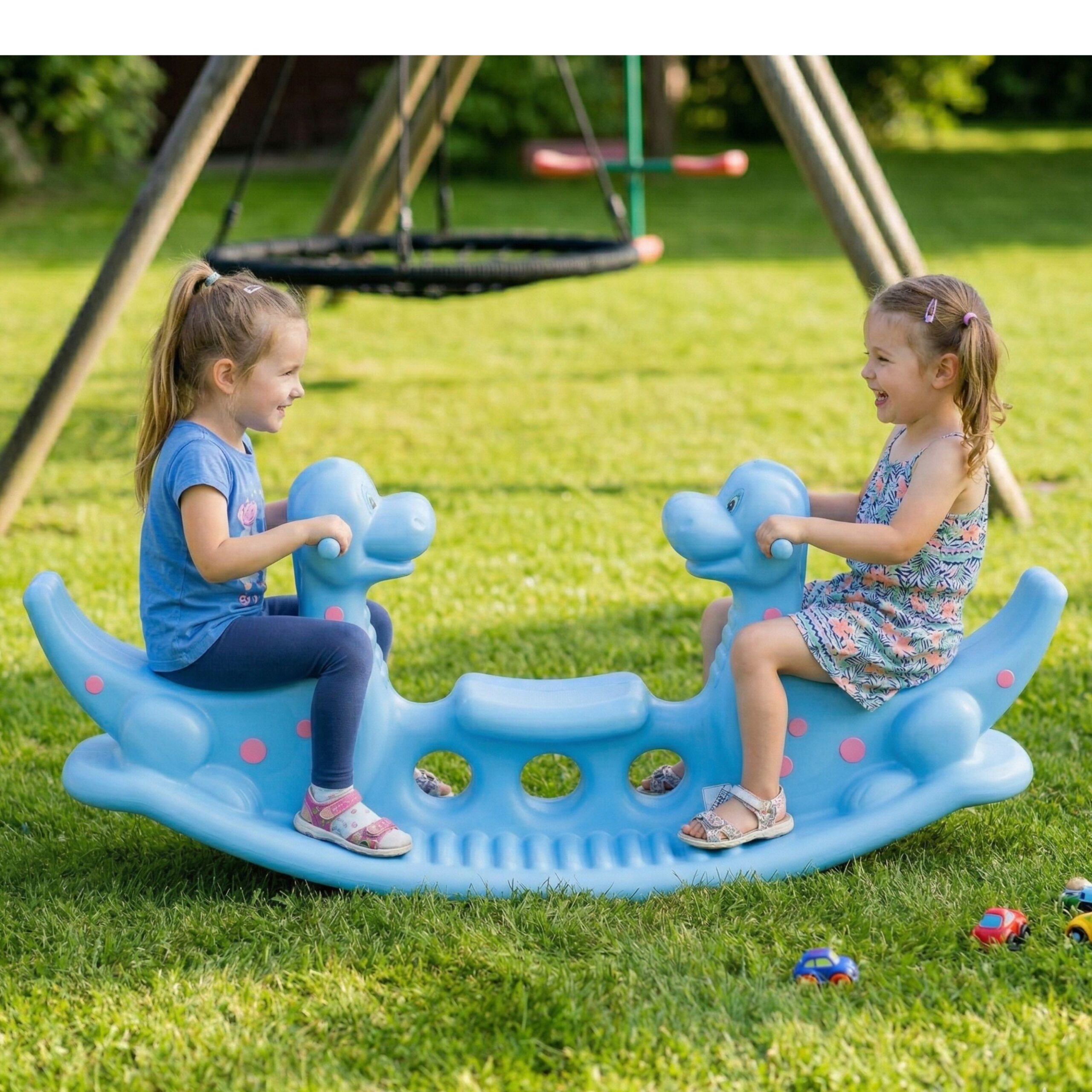 WOOPIE Dino Rocker Balance Swing Light Blue - Slika 3