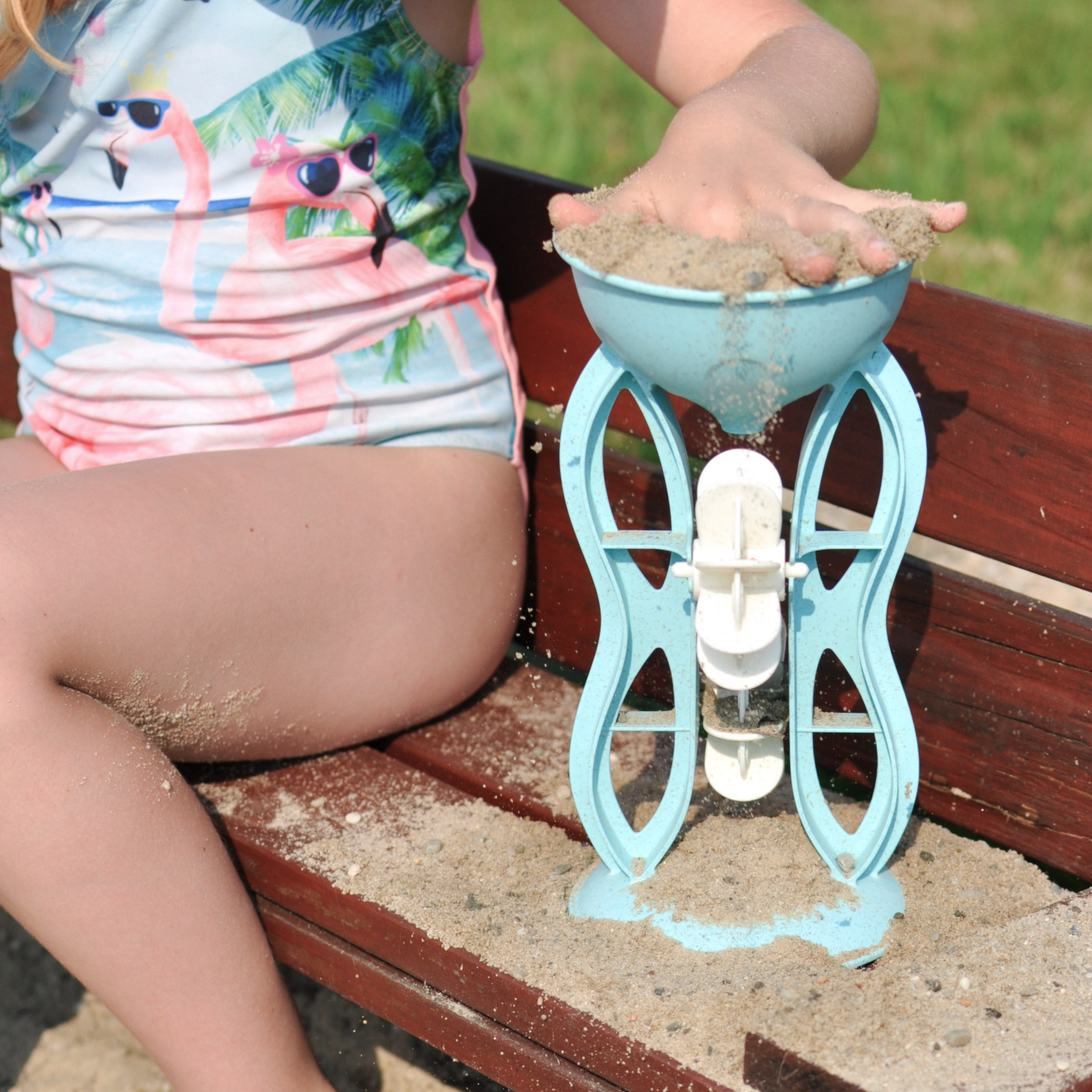 WOOPIE GREEN Sand Set with Spinning Wheel and Watering Can 10 pcs. BIODEGRADABLE ORGANIC MATERIAL - Slika 3