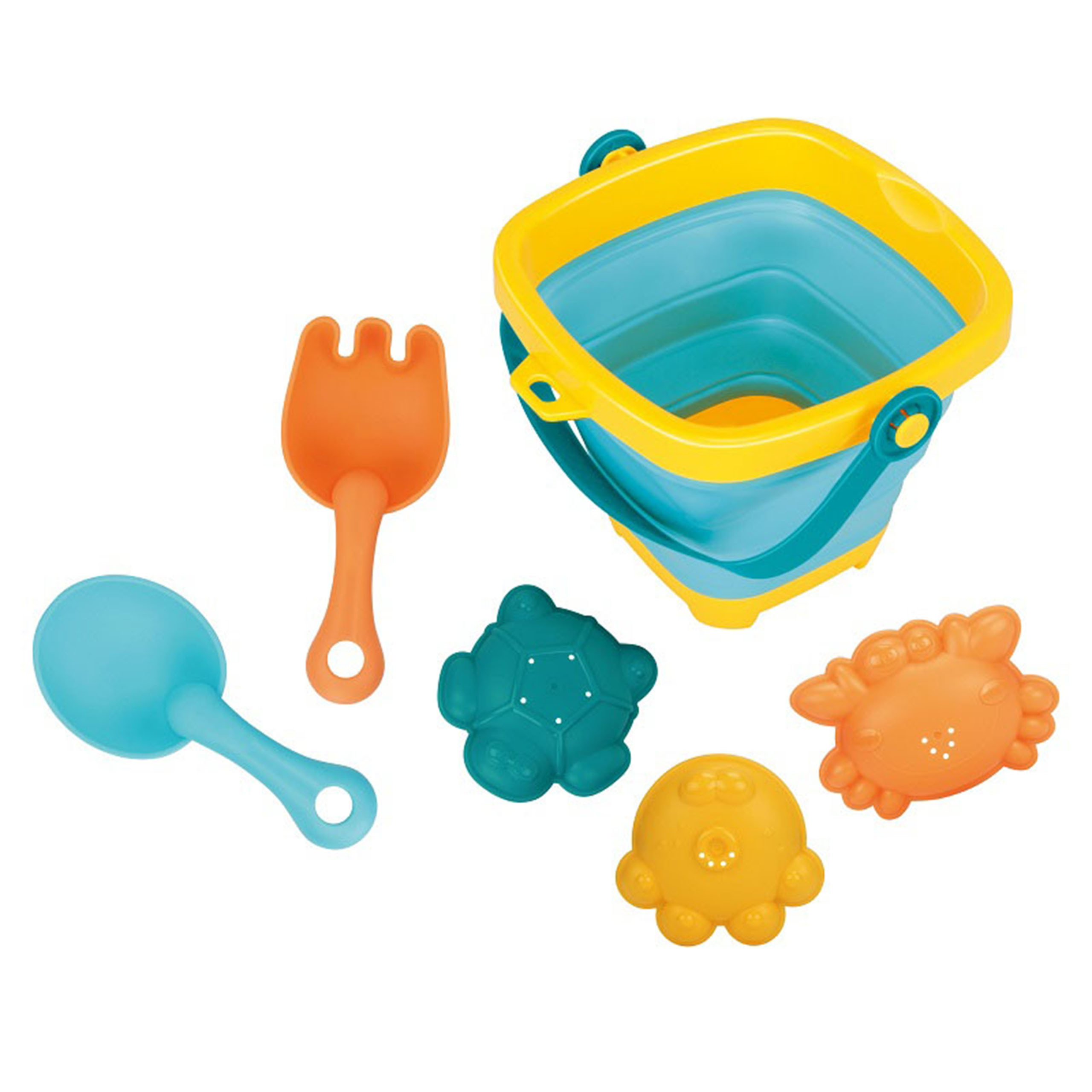 WOOPIE BABY Folding Bucket with Rake, Spatula, and Blue Molds Set - Slika 3