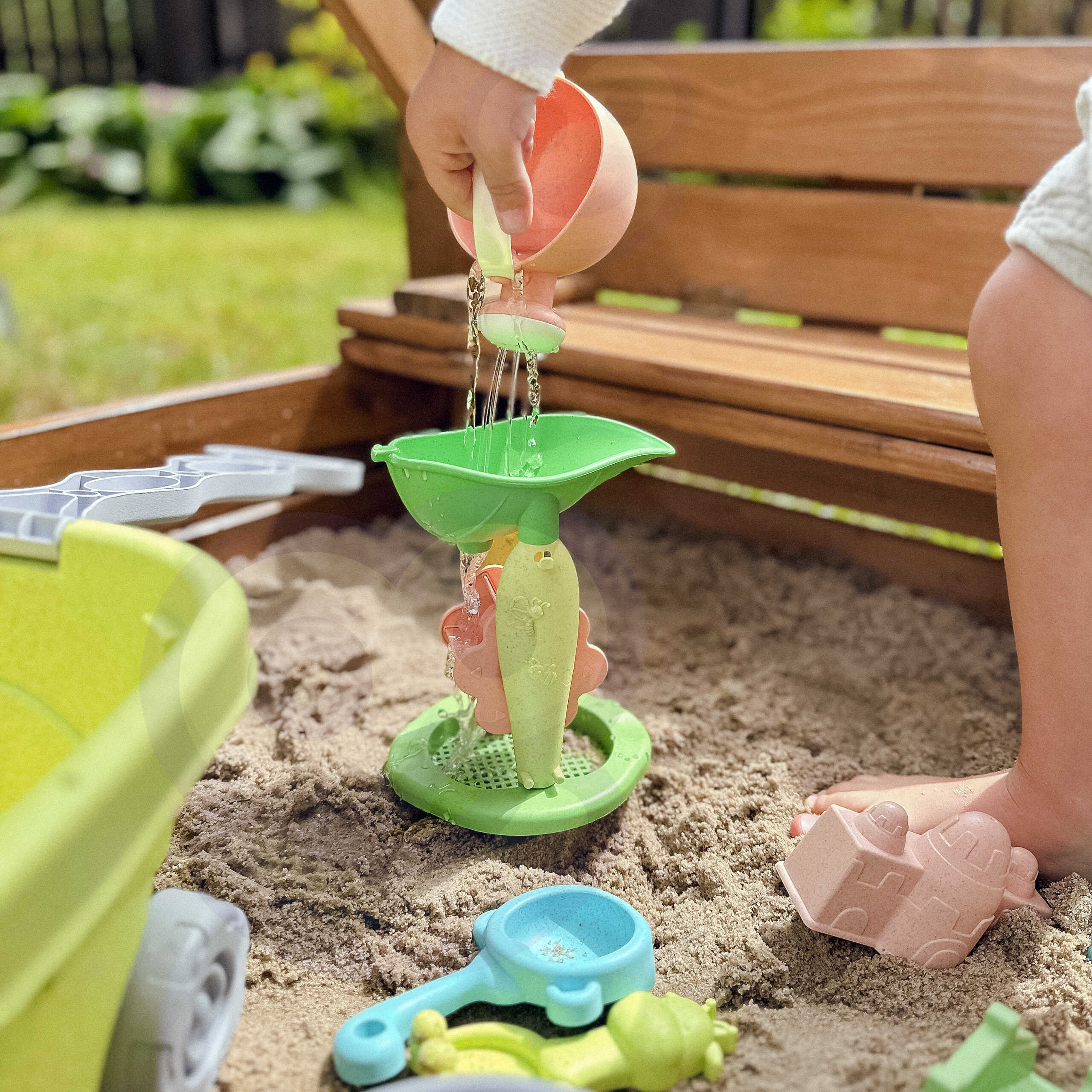 WOOPIE GREEN Sand Play Set with Cart 13 Pieces, BIODEGRADABLE ORGANIC MATERIAL - Slika 5