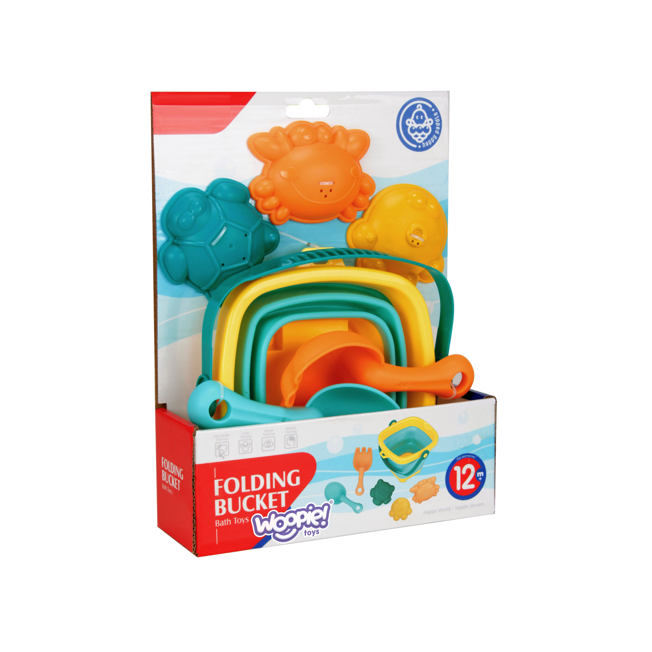 WOOPIE BABY Folding Bucket with Rake, Spatula, and Blue Molds Set - Slika 7