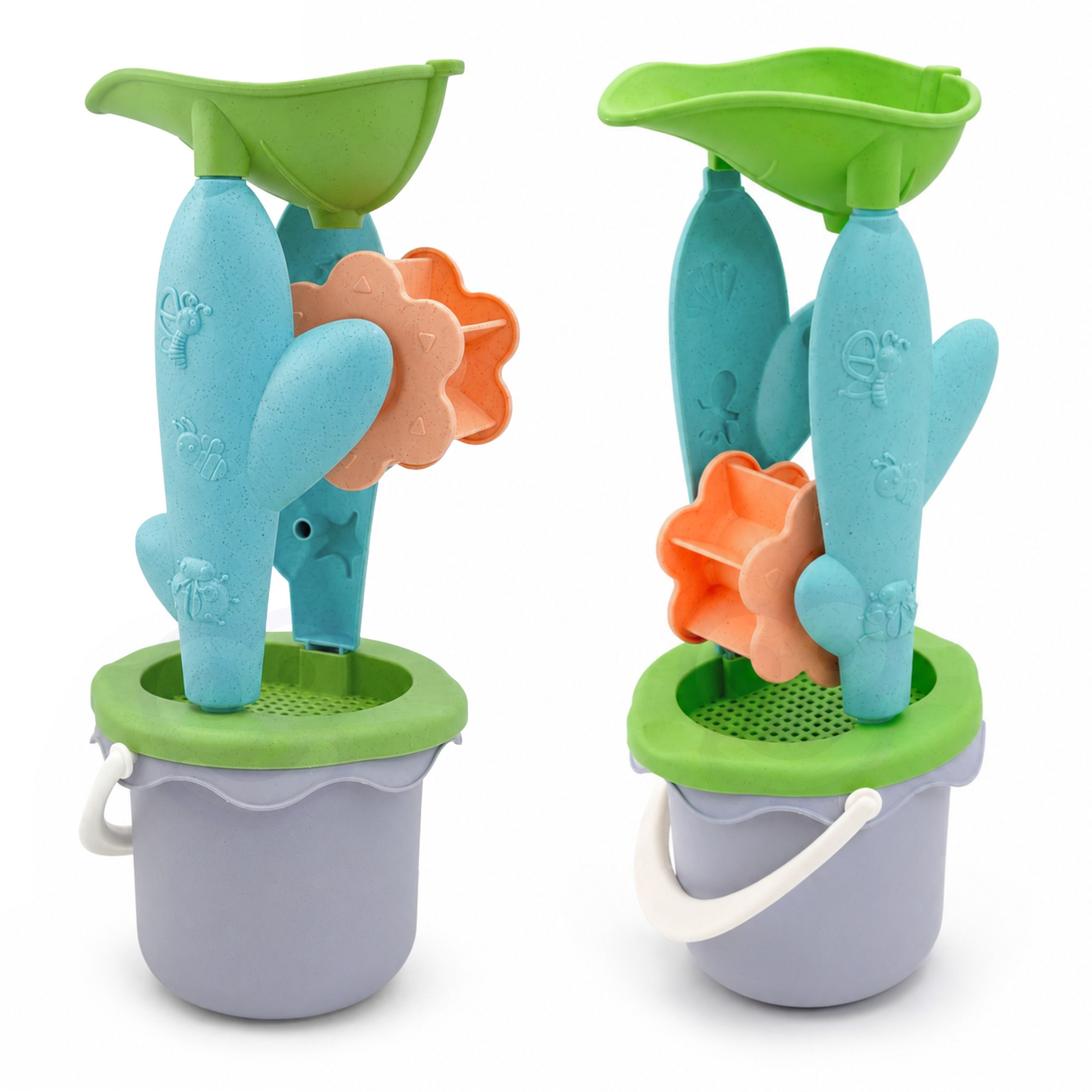 WOOPIE GREEN Set with Bucket and Spinning Wheel 5 pcs. Strainer and Molds - Slika 4