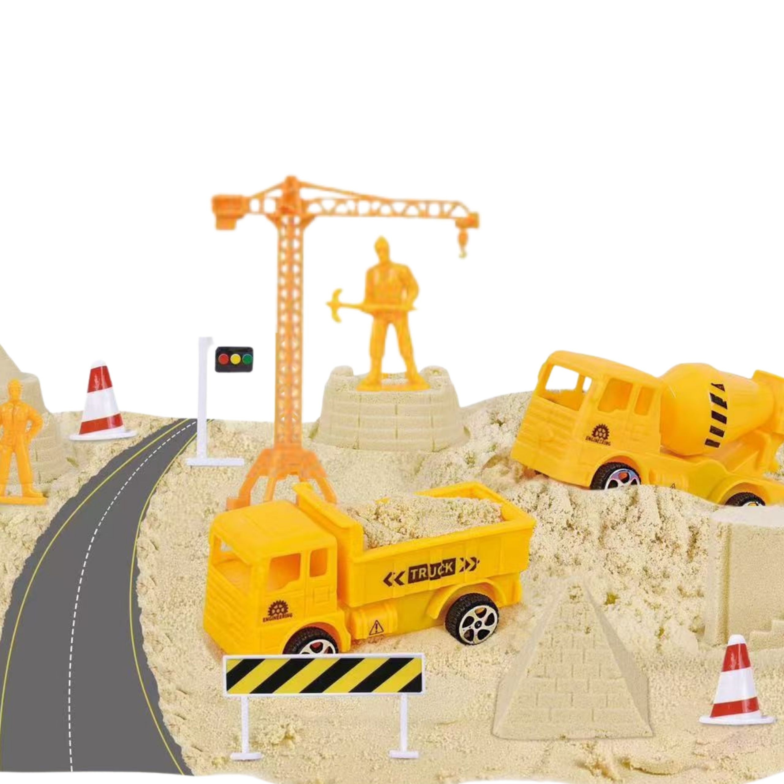 WOOPIE Kinetic Sand Construction Site Suitcase Crane Cars - Slika 5