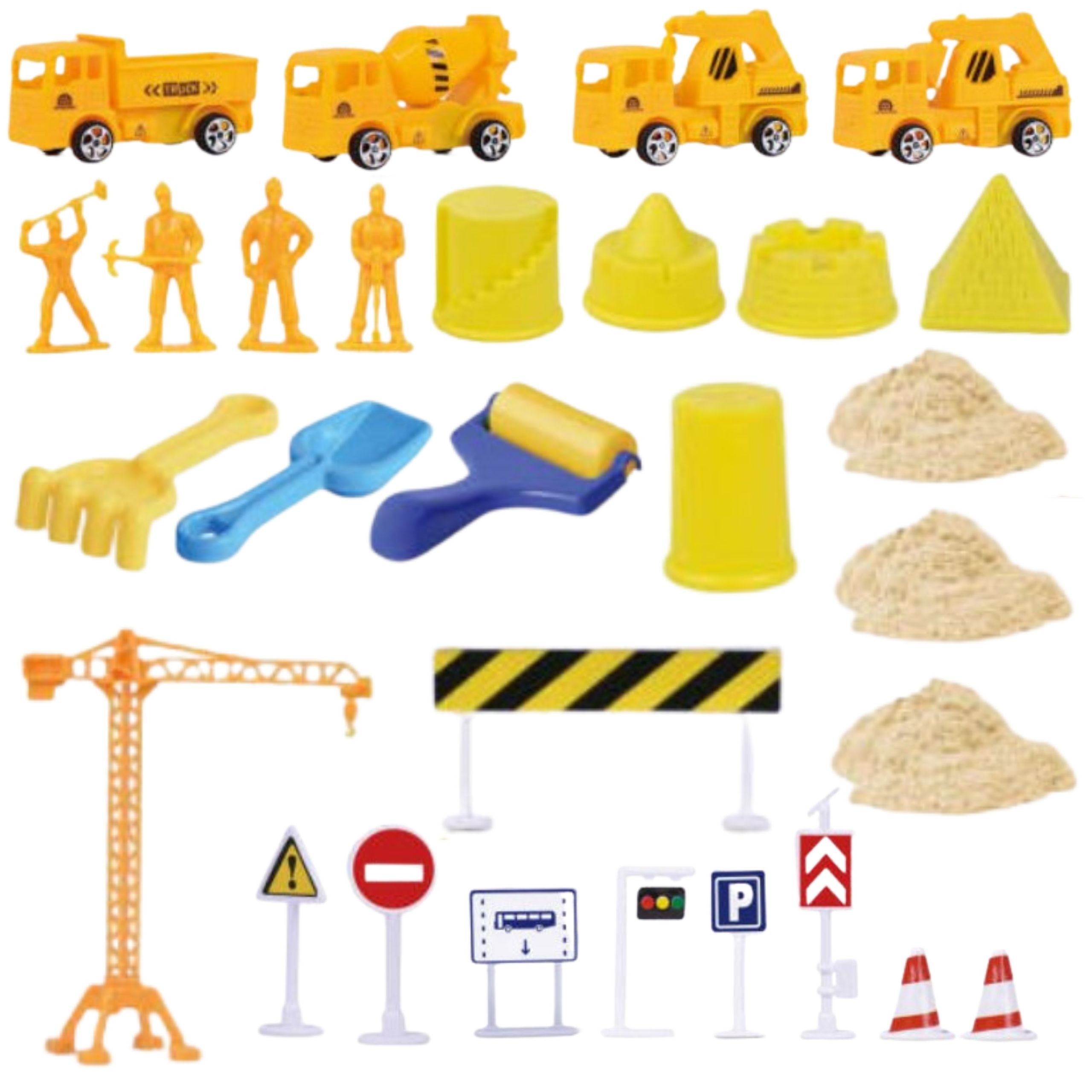 WOOPIE Kinetic Sand Construction Site Suitcase Crane Cars - Slika 6