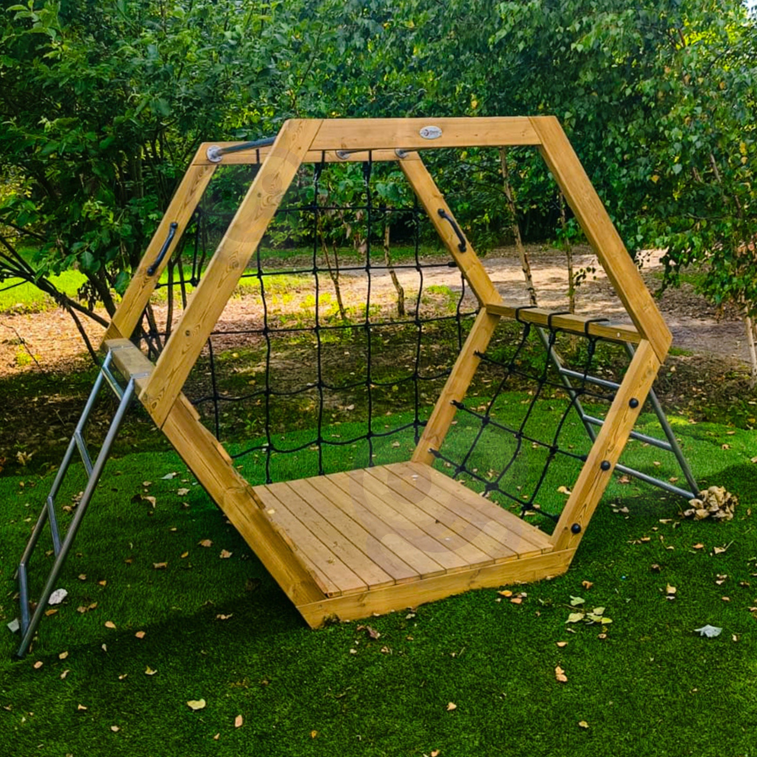 CLASSIC WORLD EDU Wooden Playground XXL Hexagonal Climbing Set - Slika 3