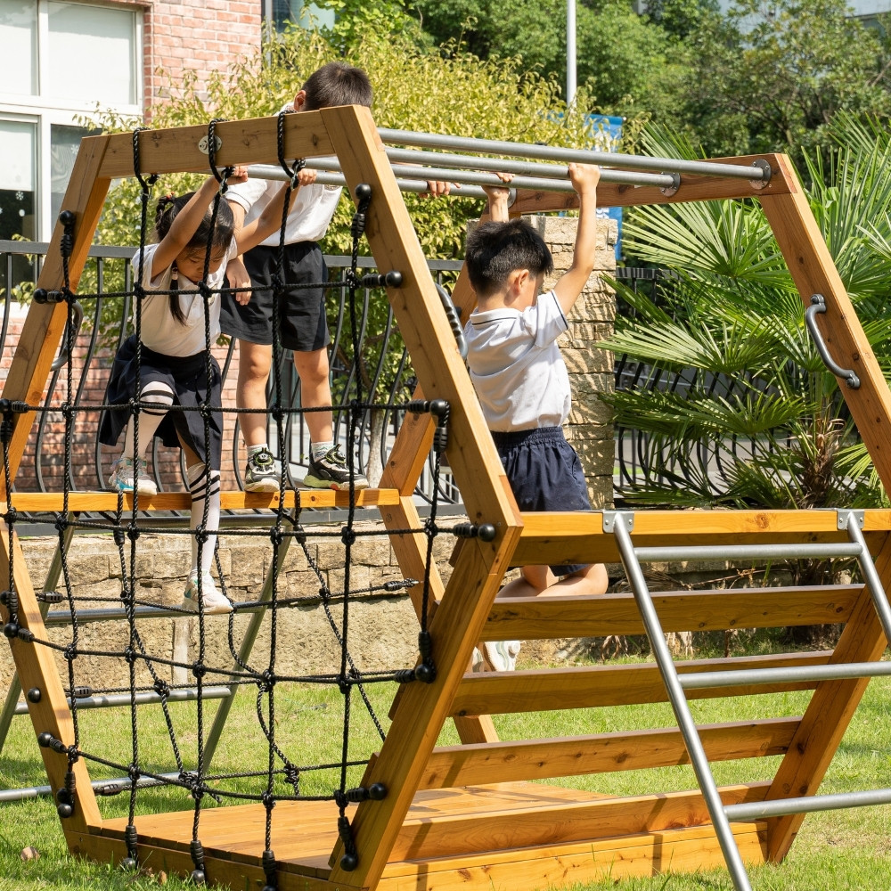 CLASSIC WORLD EDU Wooden Playground XXL Hexagonal Climbing Set - Slika 7