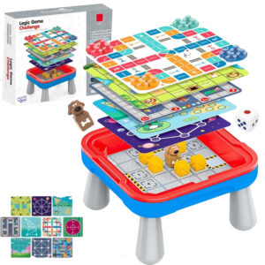 WOOPIE Logic Board Game Table 65 Pieces 10-in-1 Set