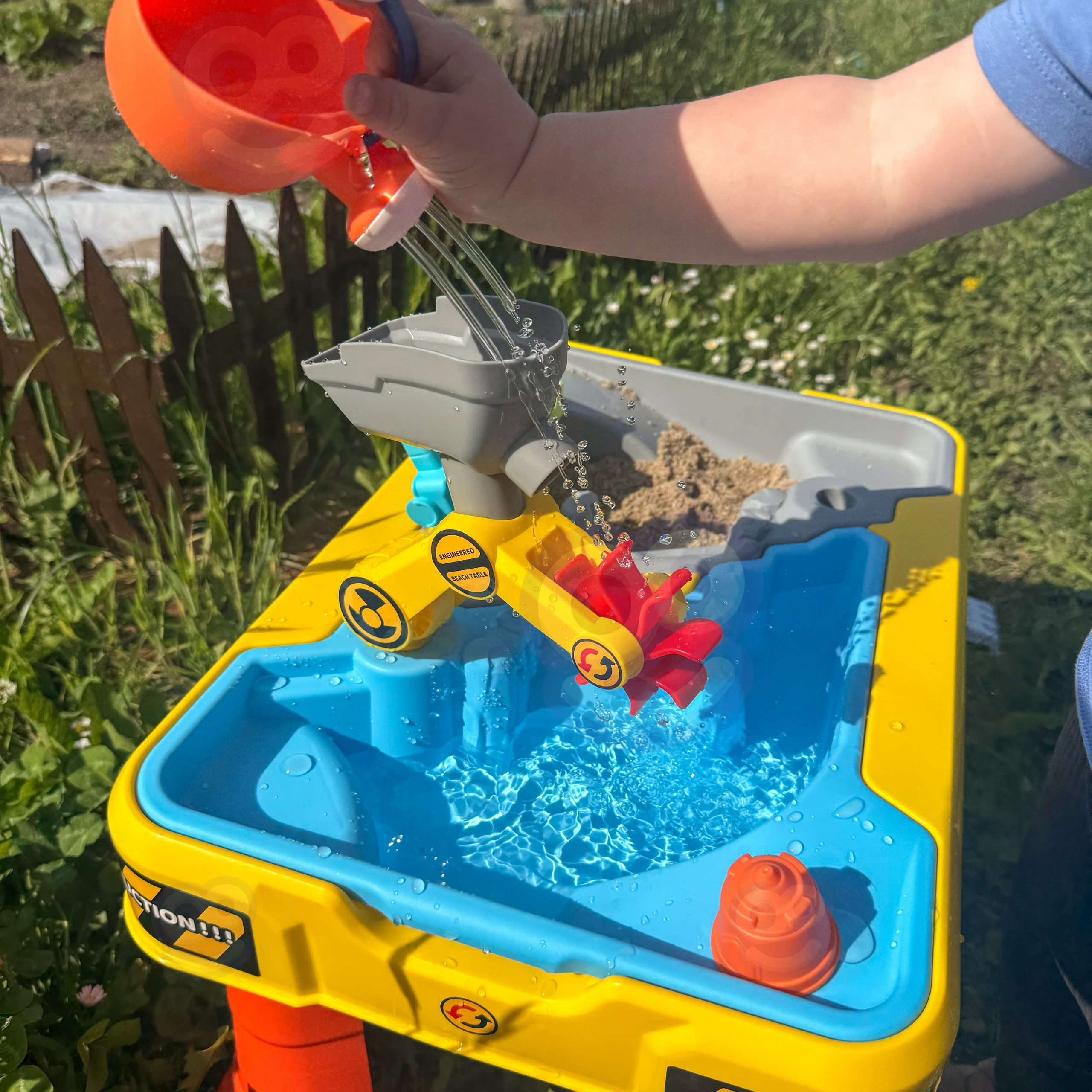 WOOPIE Water Table 2 in 1 Sandbox Construction Site + 4 Cars 12 pcs. - Slika 4