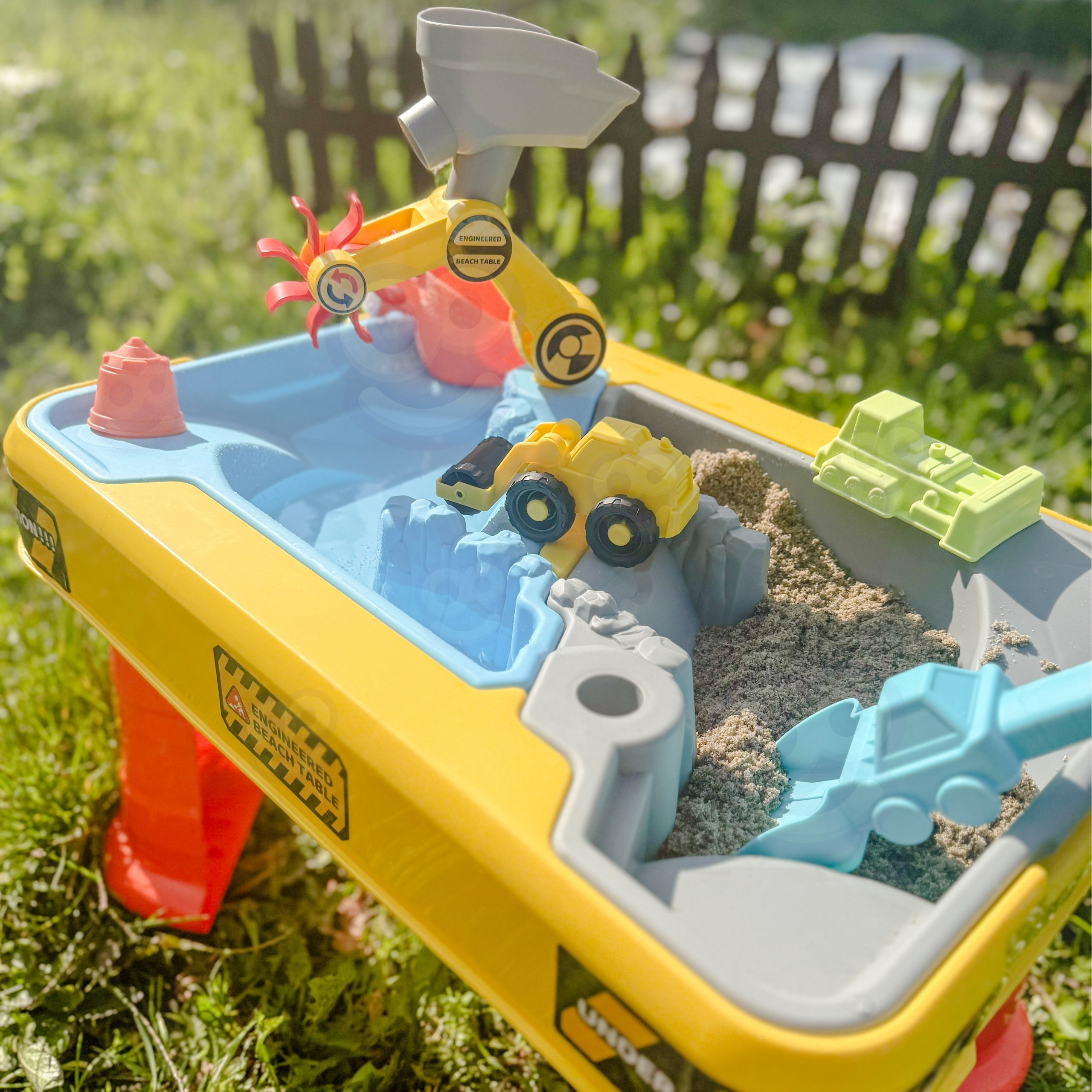 WOOPIE Water Table 2 in 1 Sandbox Construction Site + 4 Cars 12 pcs. - Slika 5