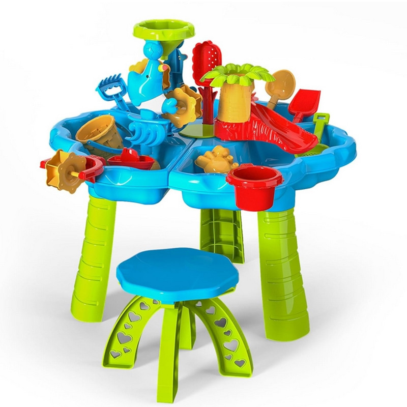 WOOPIE Water Table 2 in 1 Sandbox with Chair Aquapark with Dolphin - Slika 7