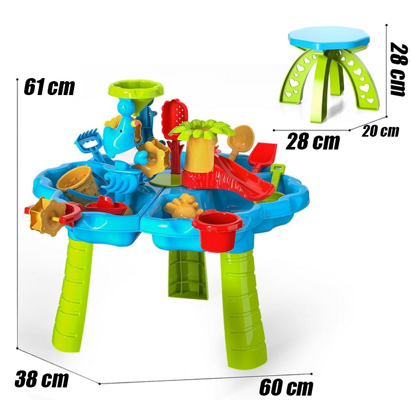WOOPIE Water Table 2 in 1 Sandbox with Chair Aquapark with Dolphin - Slika 8