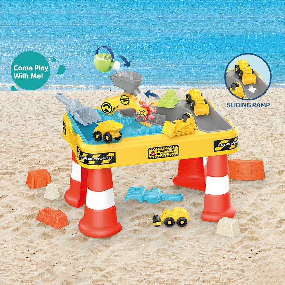 WOOPIE Water Table 2 in 1 Sandbox Construction Site + 4 Cars 12 pcs. - Slika 7