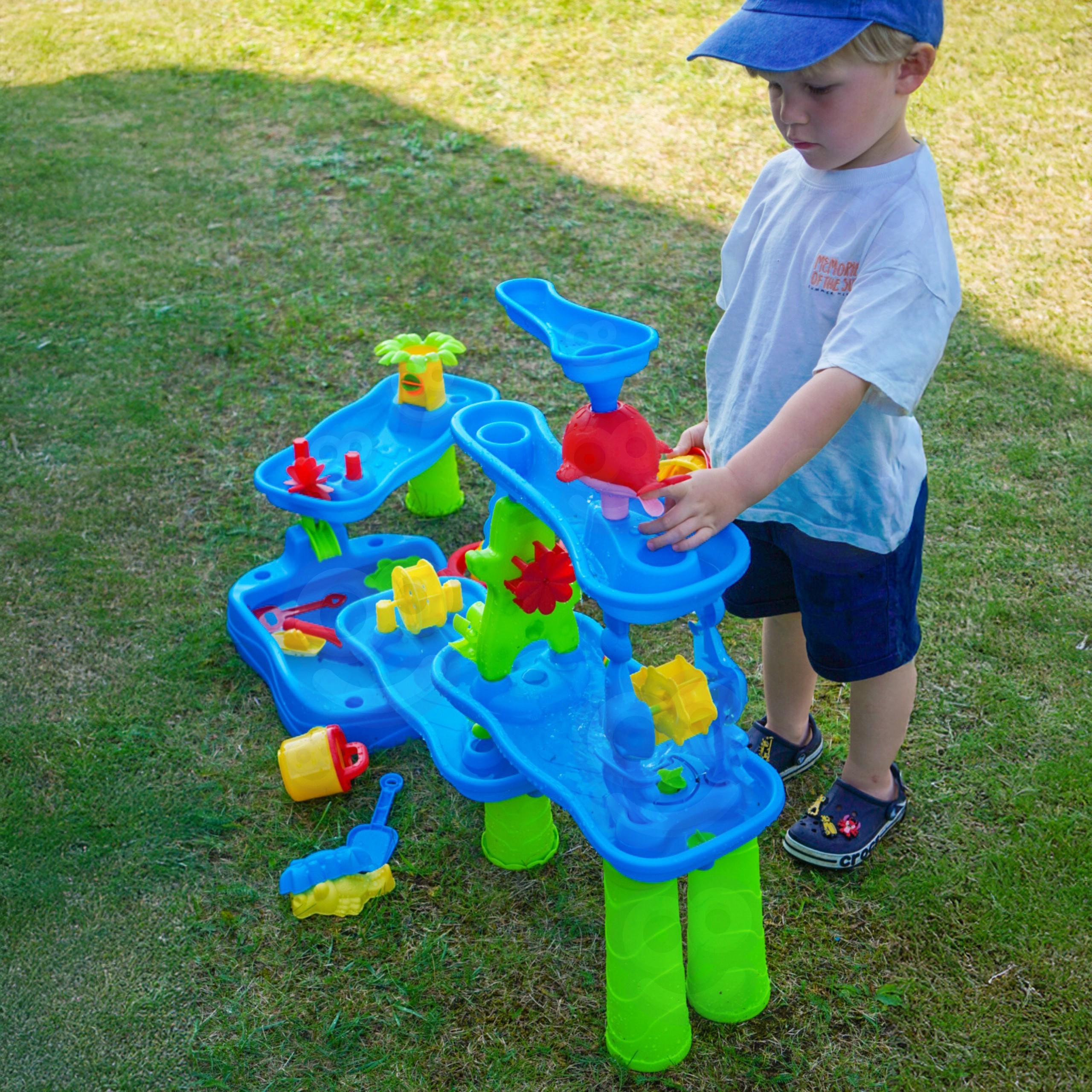WOOPIE Huge Aquapark Water Table 6 in 1 Sandbox Waterfall Water Track 6-level Modular - Slika 4