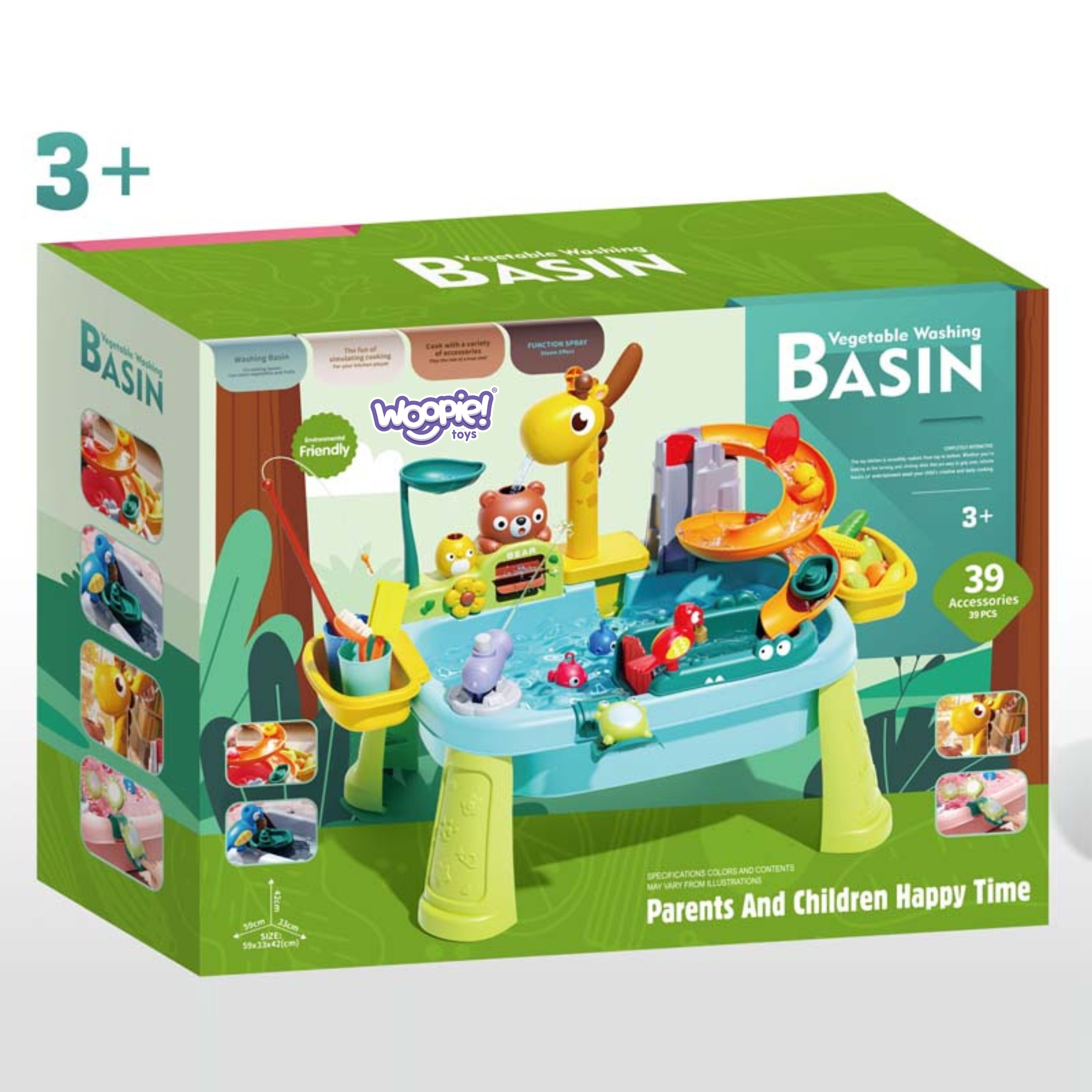 WOOPIE 4-in-1 Water Table, Fishing Game, Sink, Water Slide, Giraffe - Slika 6