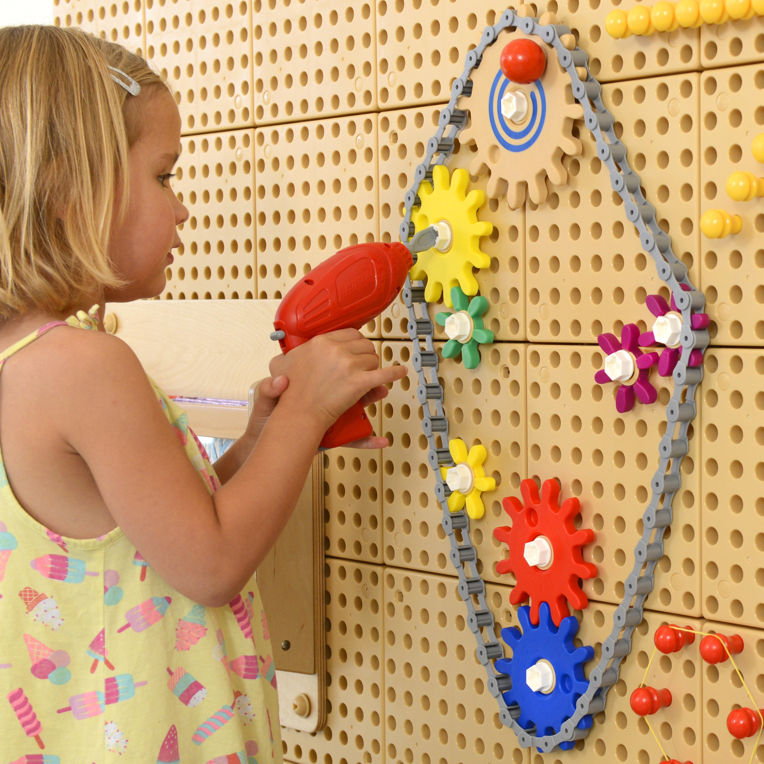 MASTERKIDZ Gears Build Your Own Mechanism - STEM Science and Creativity Board - Slika 3