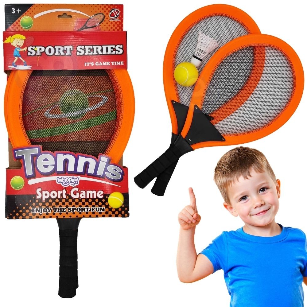 WOOPIE Large Tennis Badminton Rackets for Kids Set + Shuttlecock
