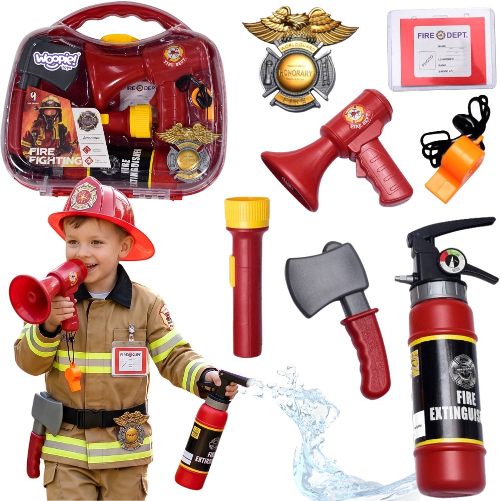 WOOPIE Firefighter Suitcase with Fire Extinguisher Set 7 pcs.