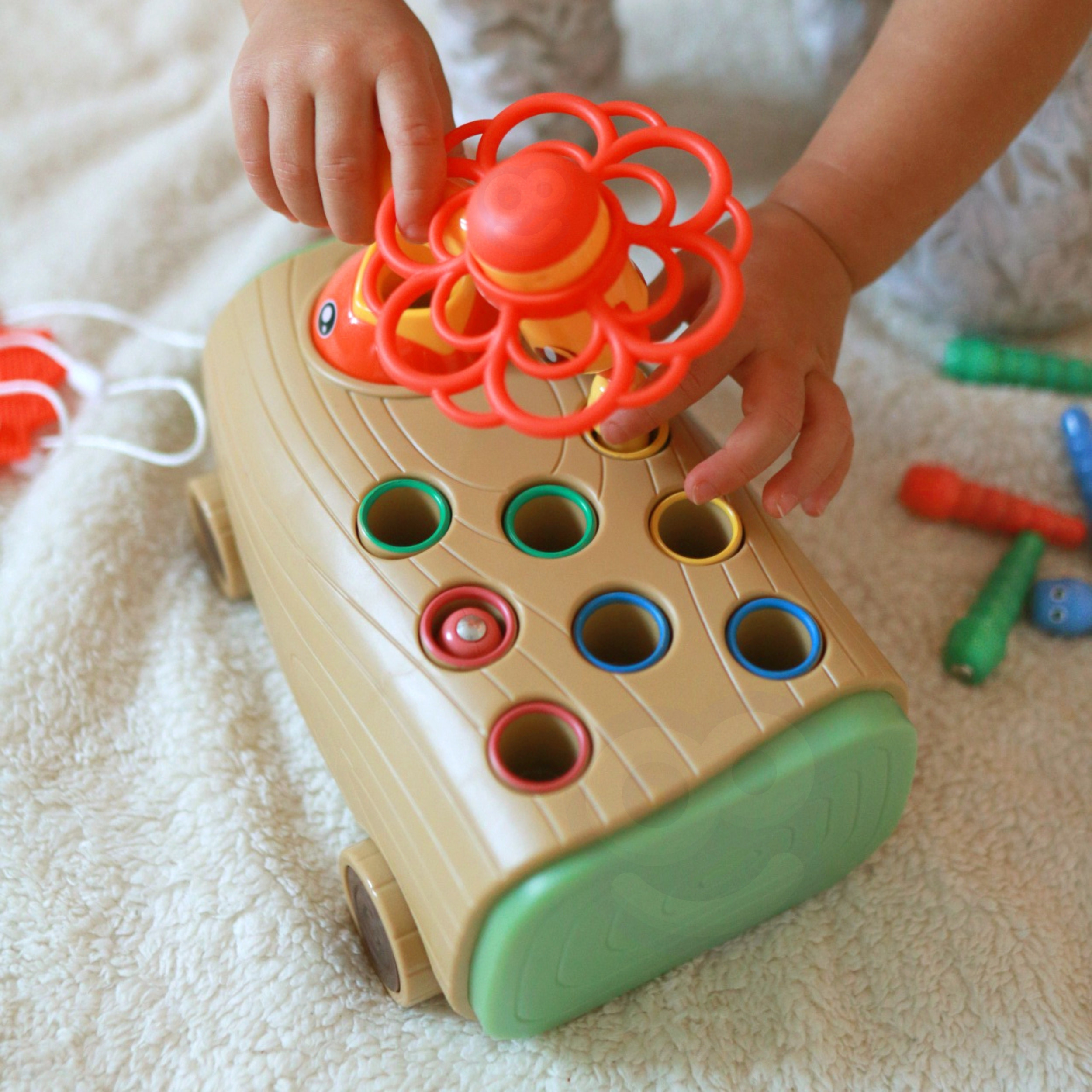 WOOPIE Arcade Game Woodpecker Bug Hammer 3in1 Stroller Puller for Babies - Slika 2