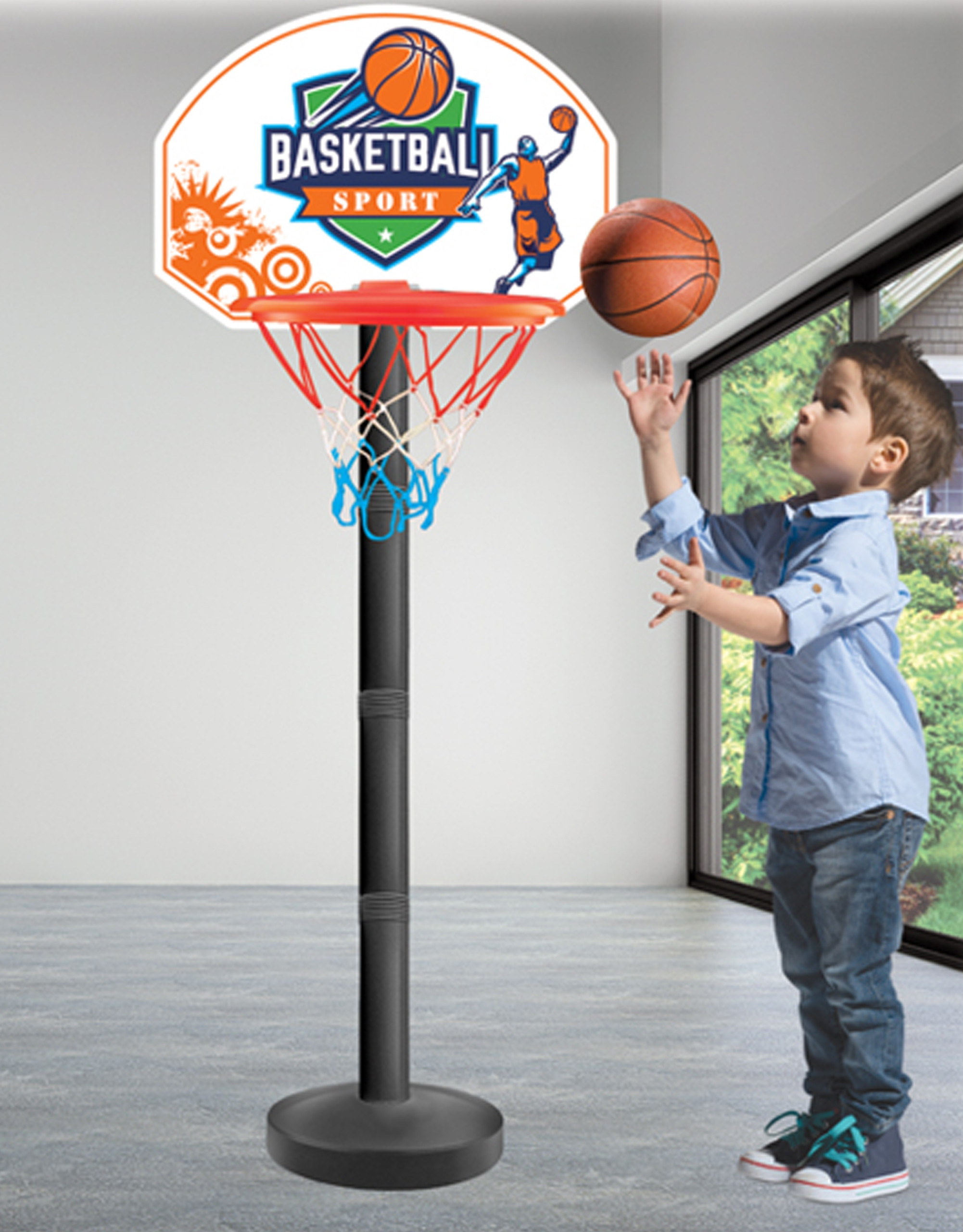 WOOPIE Basketball Set Ball Skill Game with 93cm - Slika 2